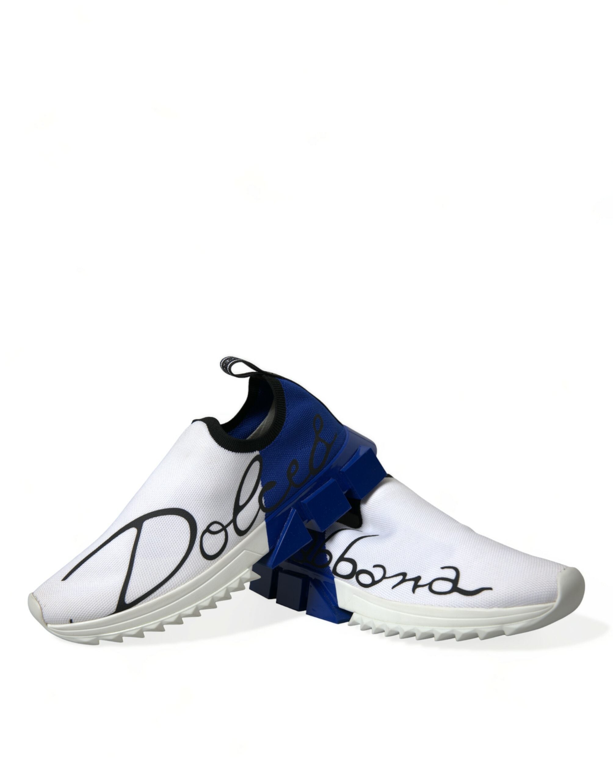 Dolce & Gabbana Chic Low Top Sorrento Sneakers in Blue and White