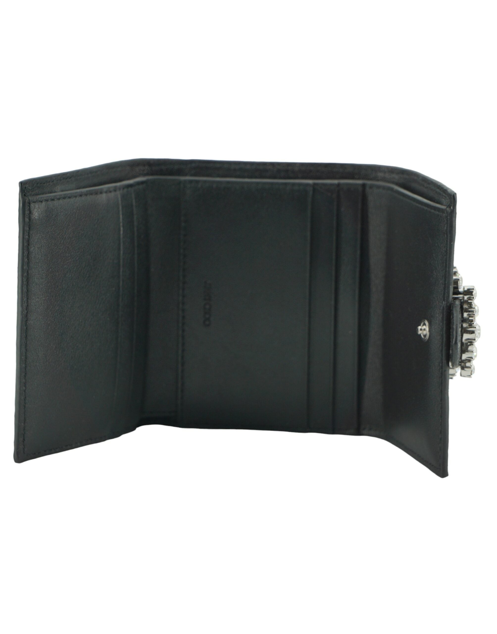 Jimmy Choo Black Leather Card Holder Wallet