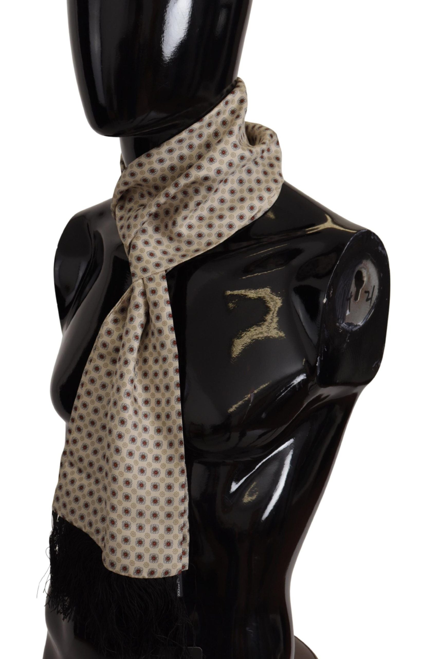 Dolce & Gabbana Elegant Cream Silk Men's Scarf