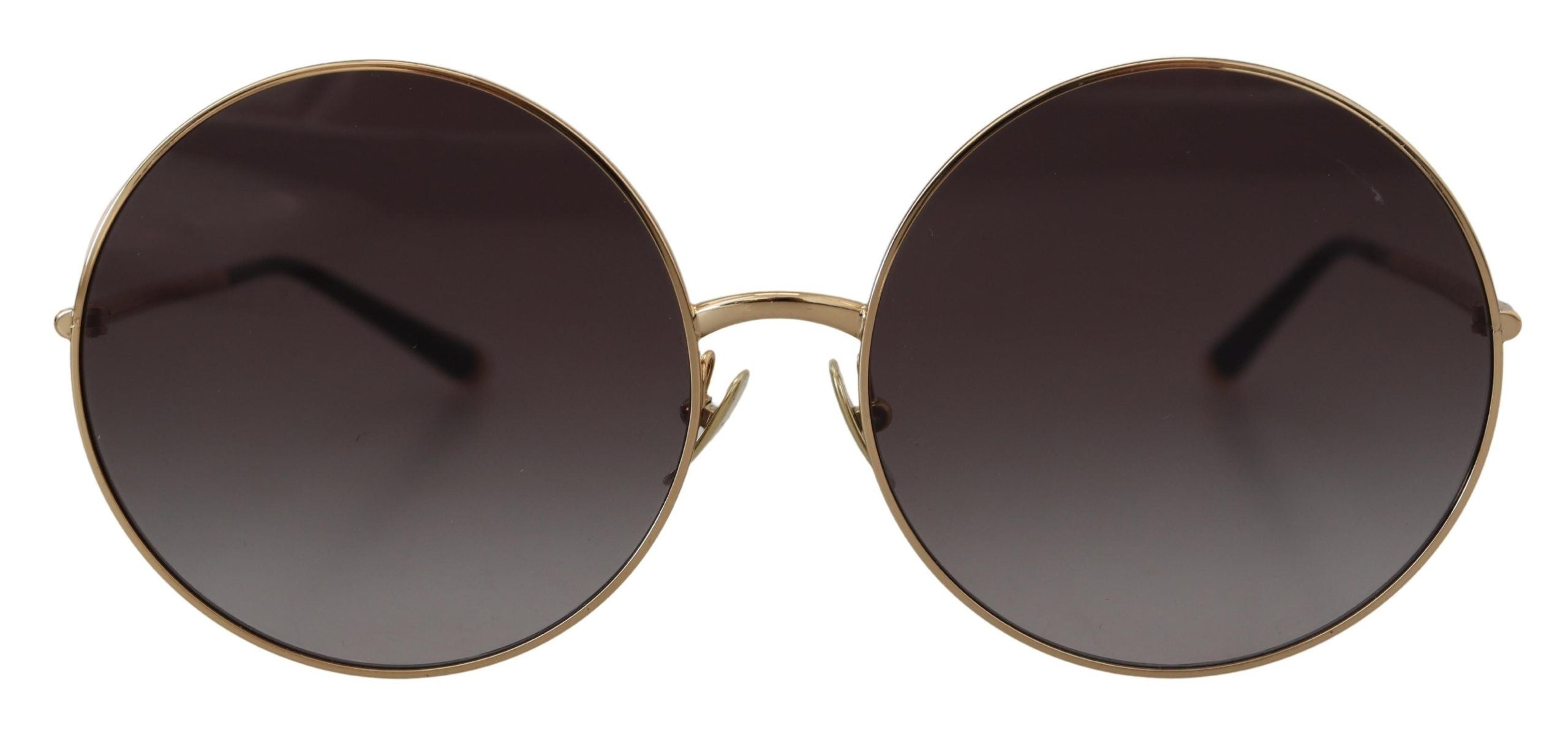 Dolce & Gabbana Elegant Black Gold Gradient Sunglasses