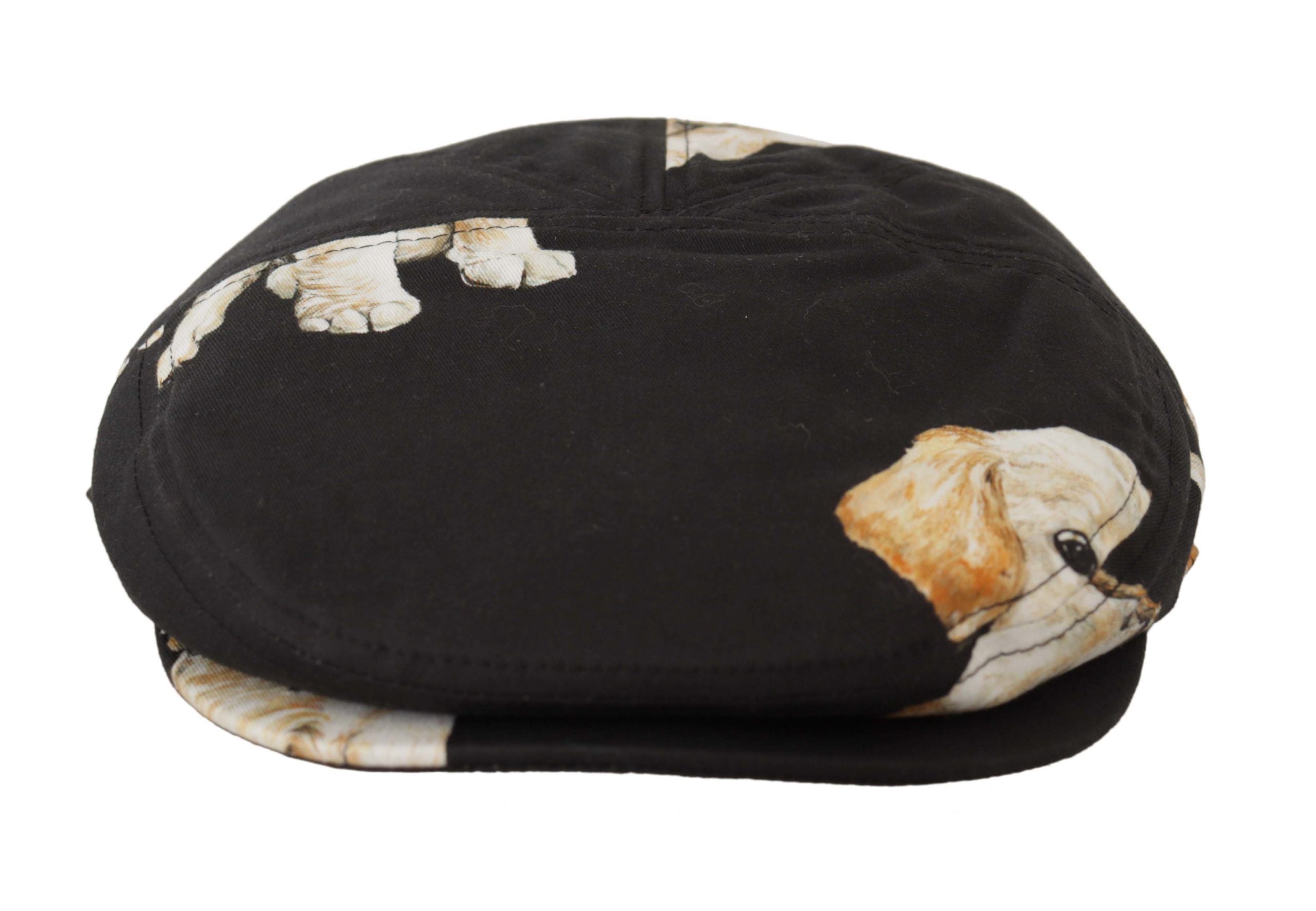 Dolce & Gabbana Elegant Dog Print Newsboy Hat