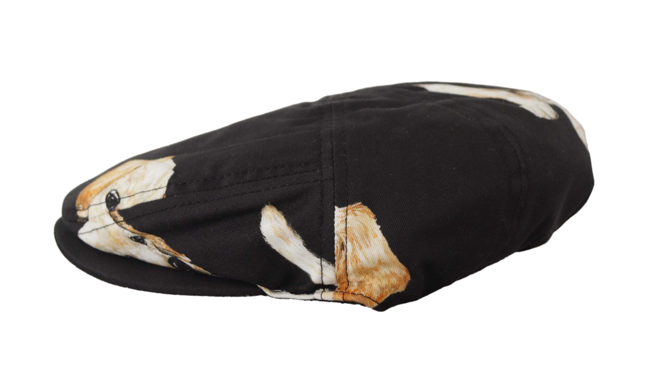 Dolce & Gabbana Elegant Dog Print Newsboy Hat