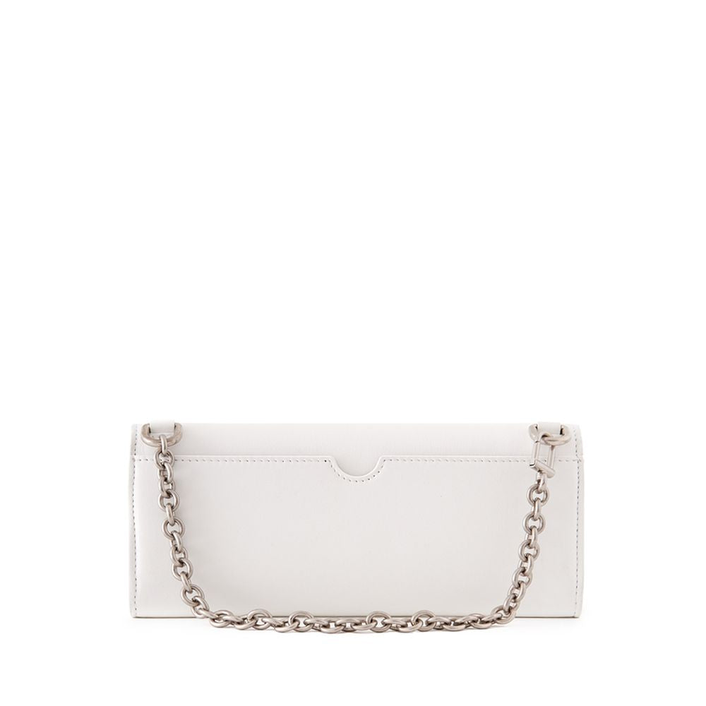 Off-White Pristine White Leather Wallet for Sophisticated Elegance