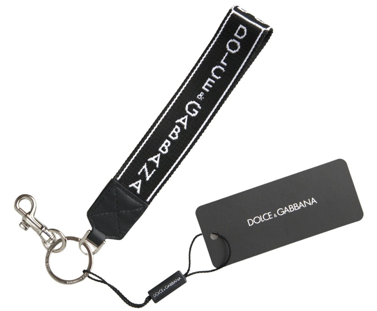 Dolce & Gabbana Elegant Monochrome Keychain & Charm