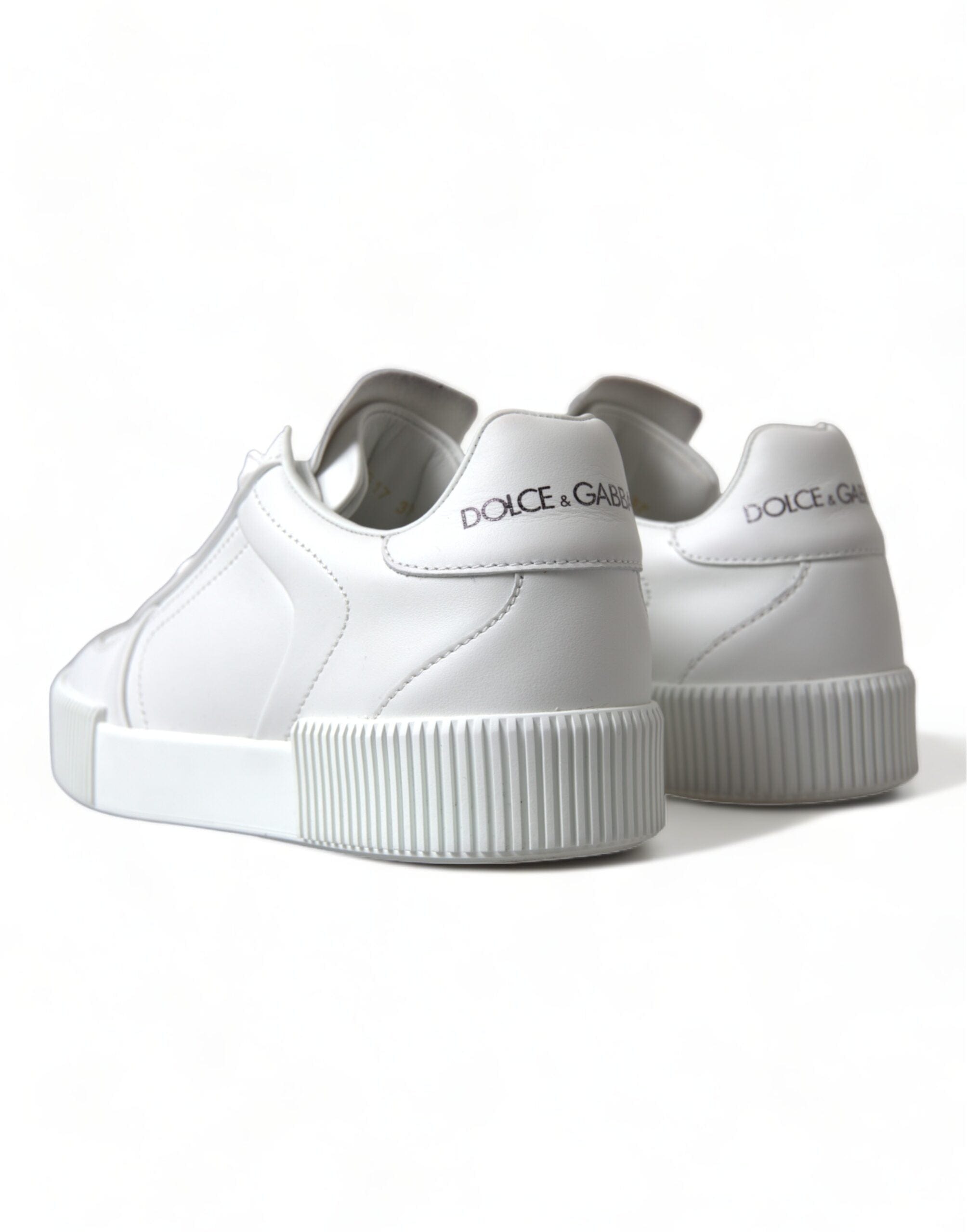 Dolce & Gabbana Elegant White Miami Lace-Up Sneakers