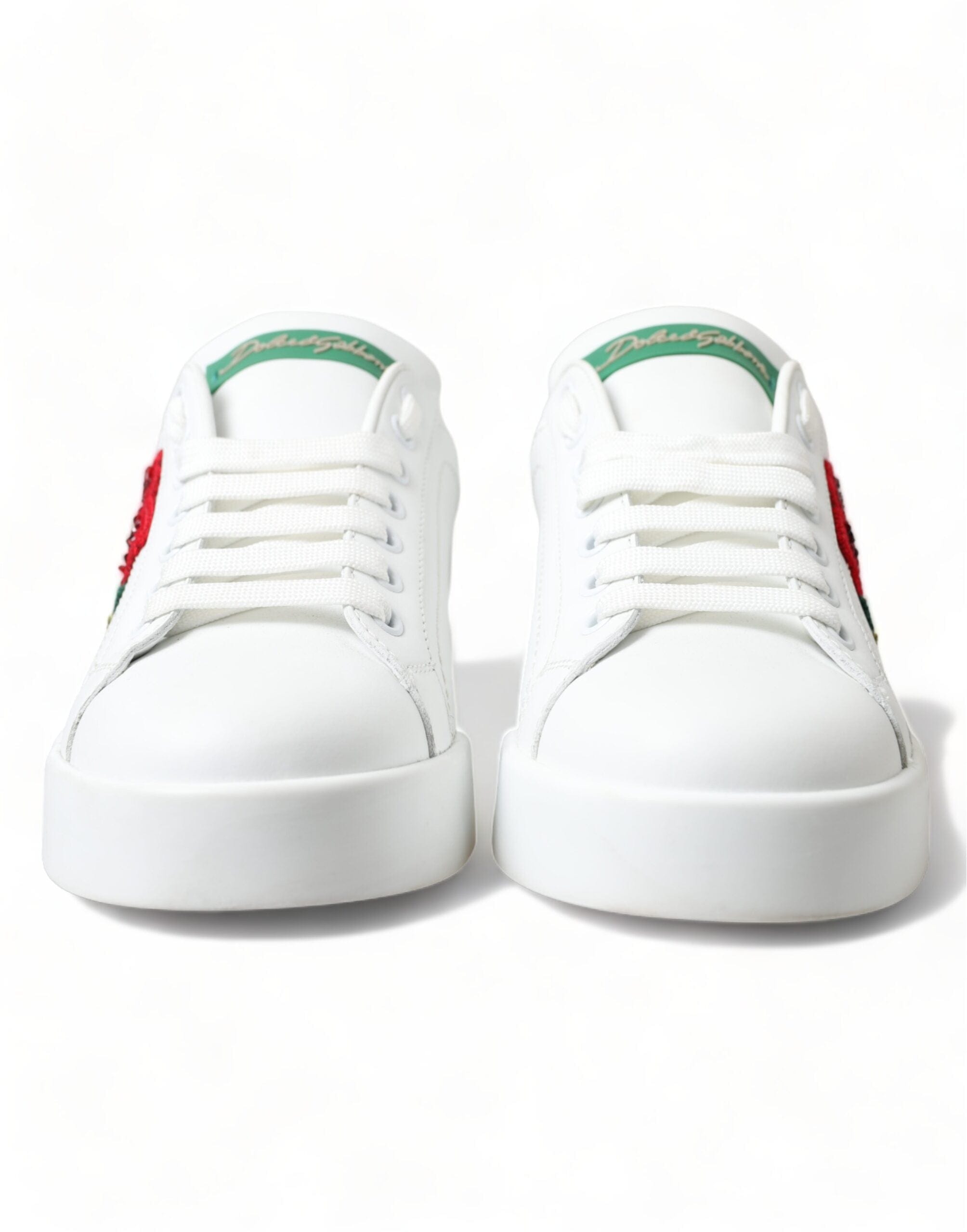 Dolce & Gabbana Exclusive White Portofino Leather Sneakers