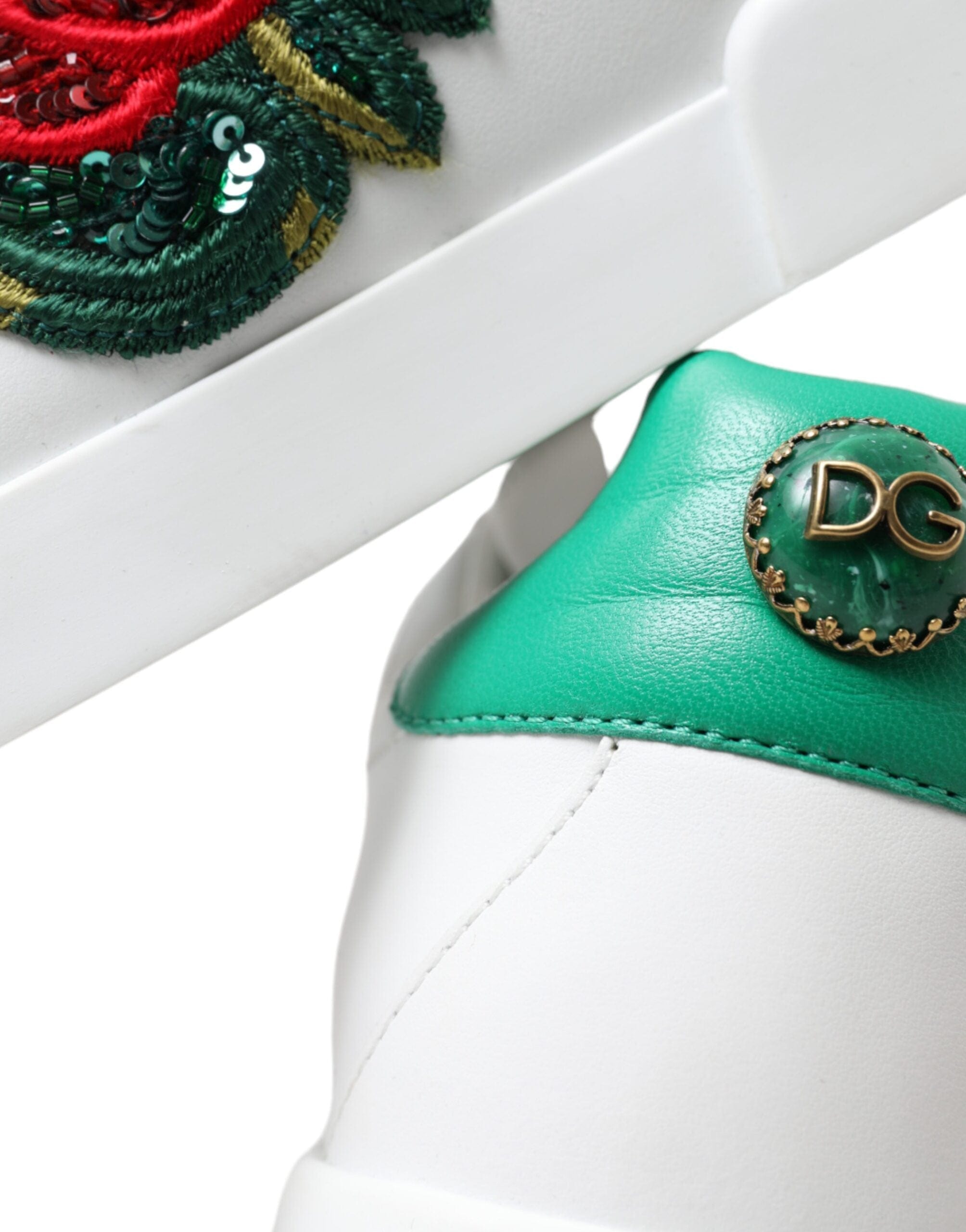 Dolce & Gabbana Exclusive White Portofino Leather Sneakers