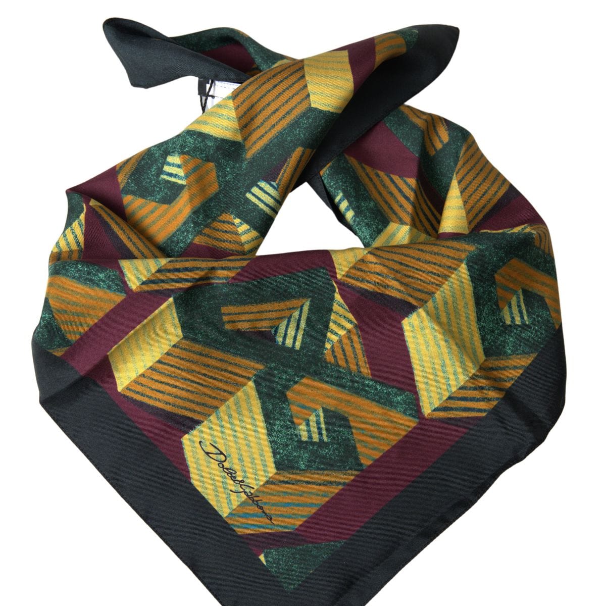 Dolce & Gabbana Elegant Multicolor Silk Men's Square Scarf