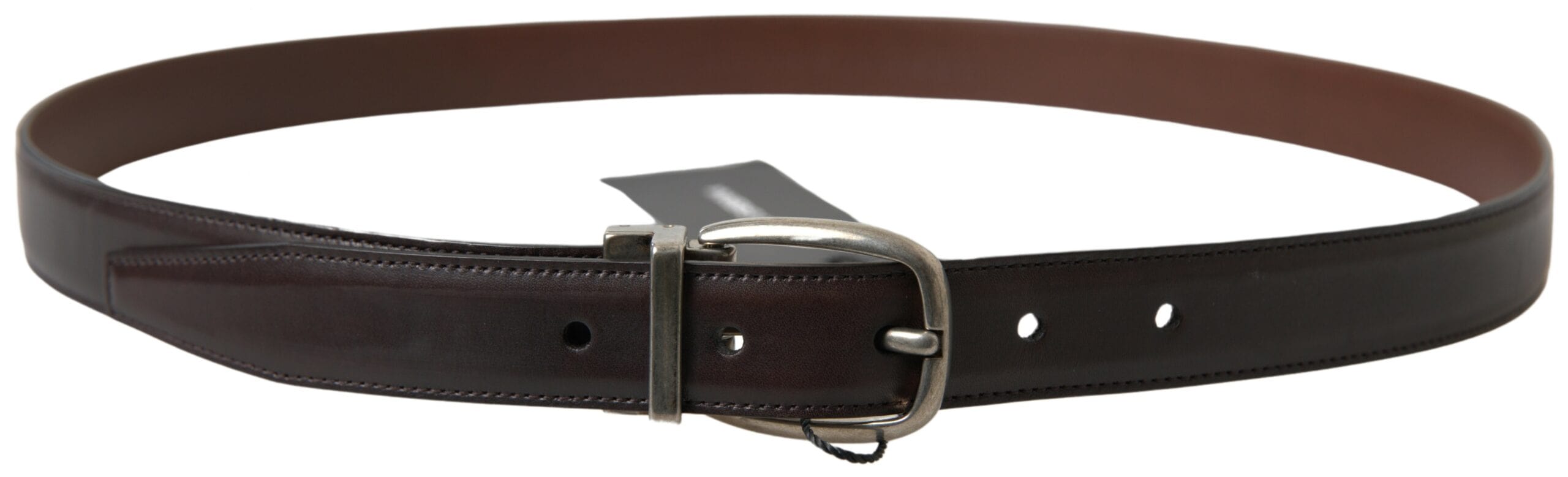 Dolce & Gabbana Elegant Leather Belt with Metal Buckle