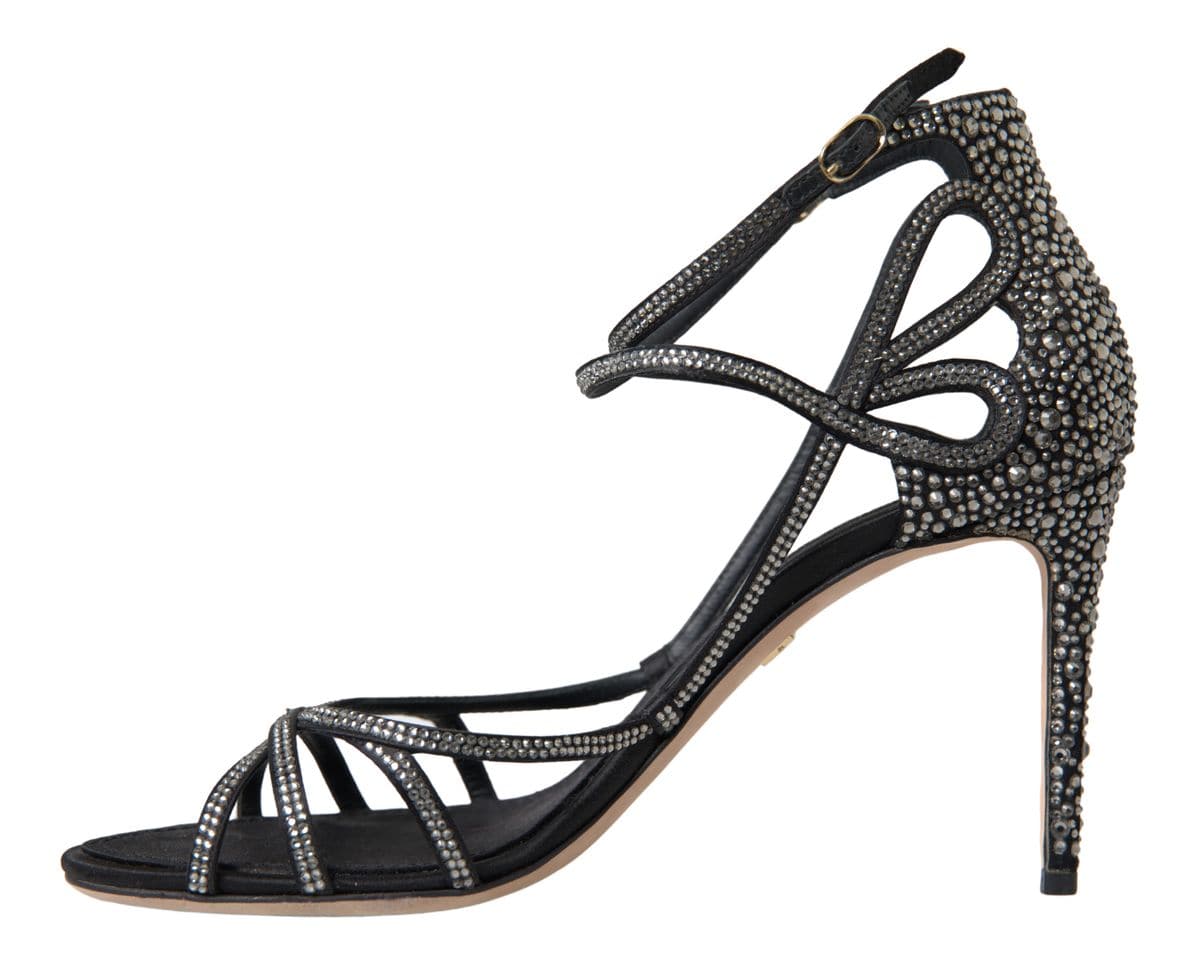 Dolce & Gabbana Elegant Keira Rhinestone Stiletto Sandals