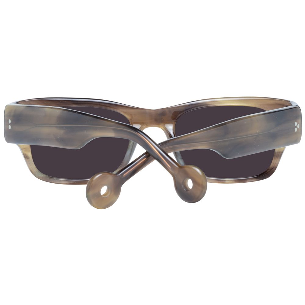 Hally & Son Brown Unisex Sunglasses