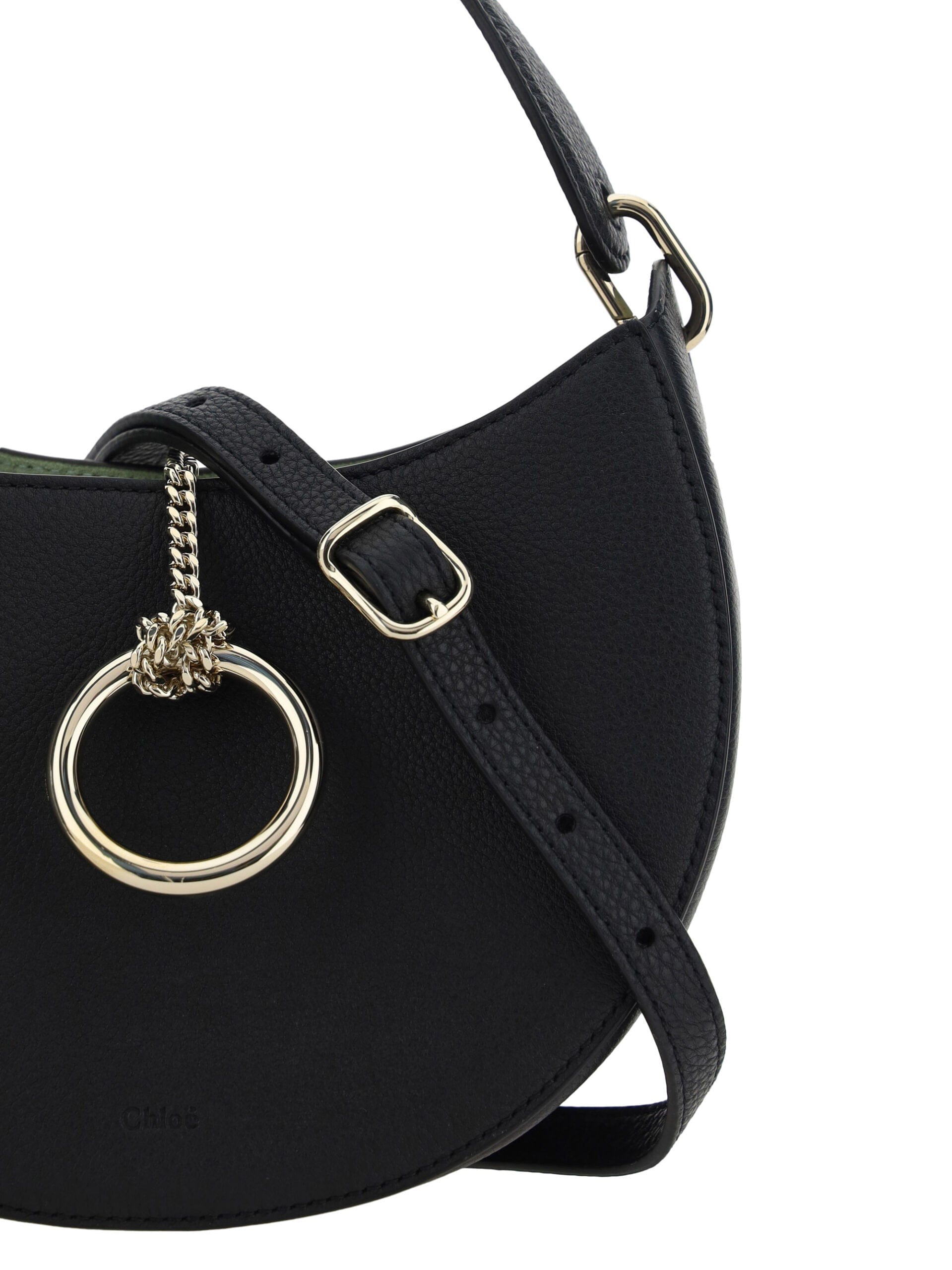 Chloé Elegant Black Calf Leather Shoulder Bag