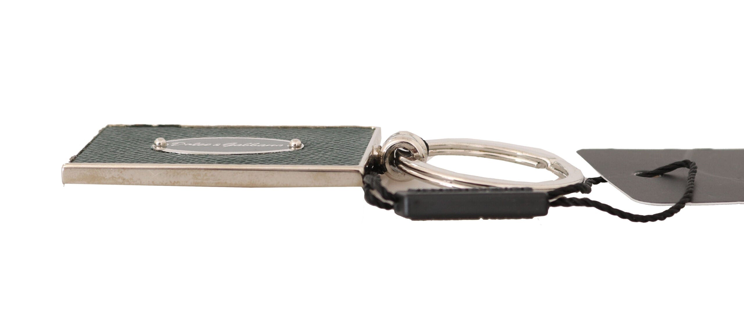 Dolce & Gabbana Elegant Green Leather Keychain