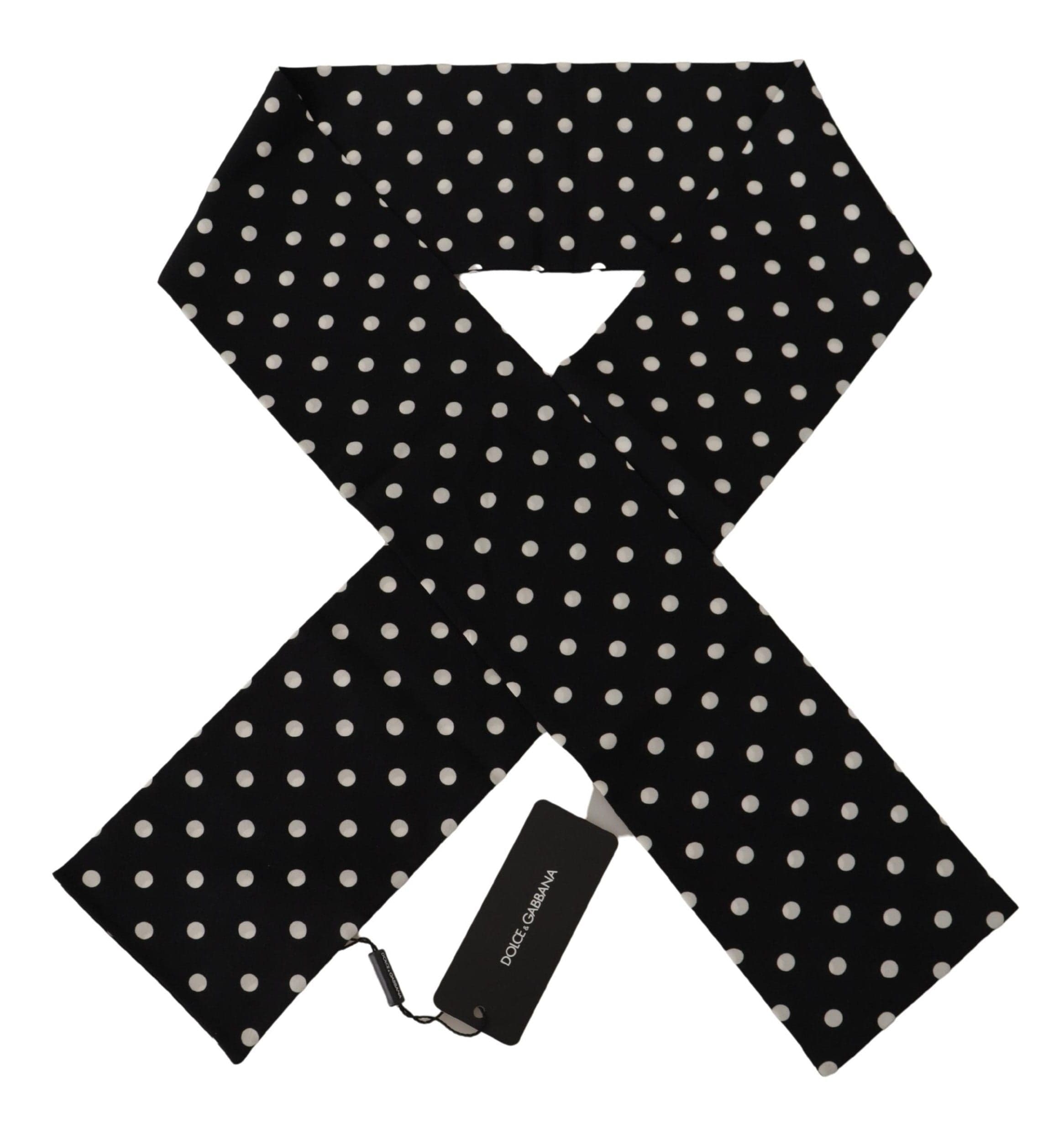 Dolce & Gabbana Elegant Polka Dot Silk Men's Scarf