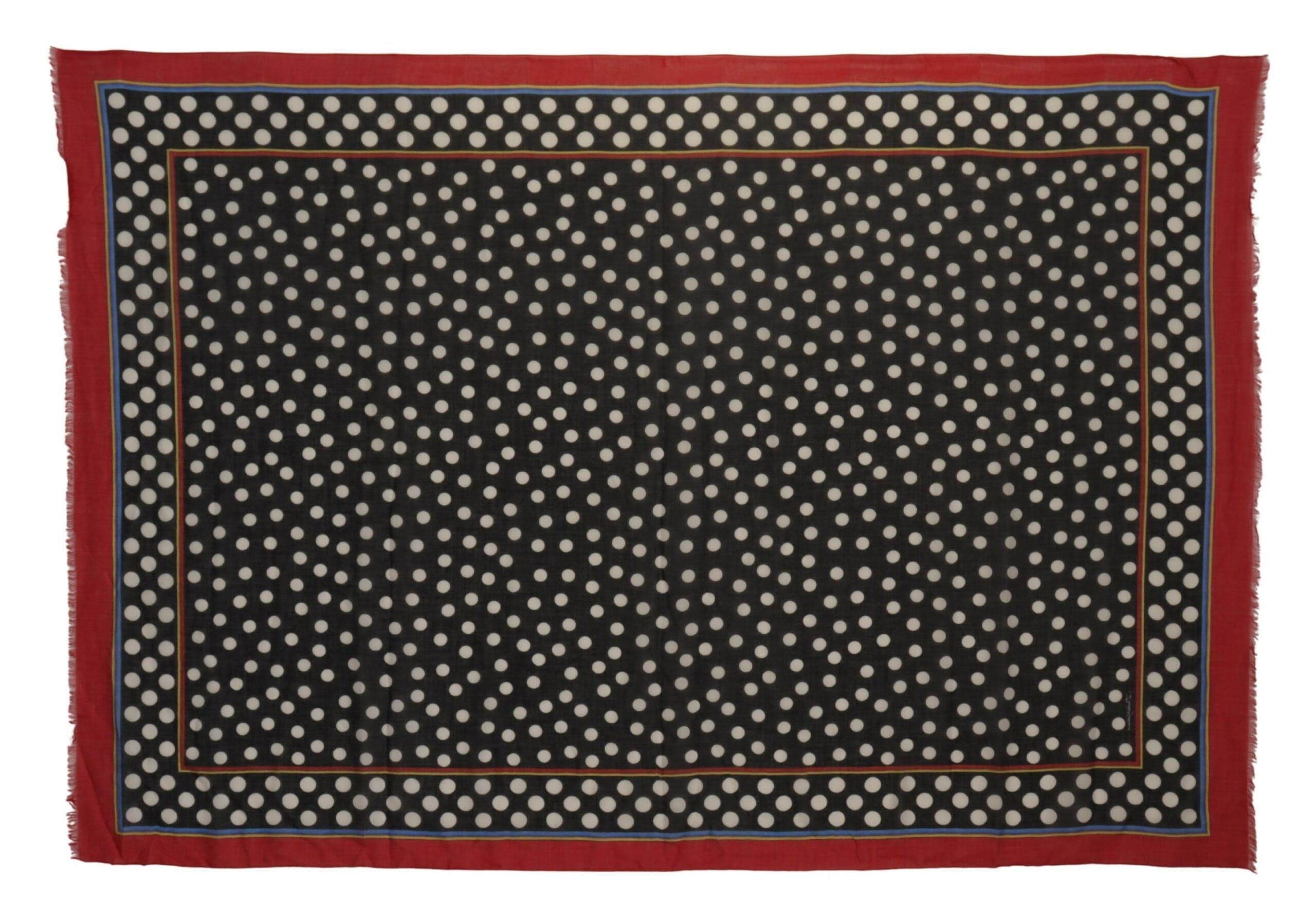 Dolce & Gabbana Elegant Silk-Cashmere Polka Dot Scarf