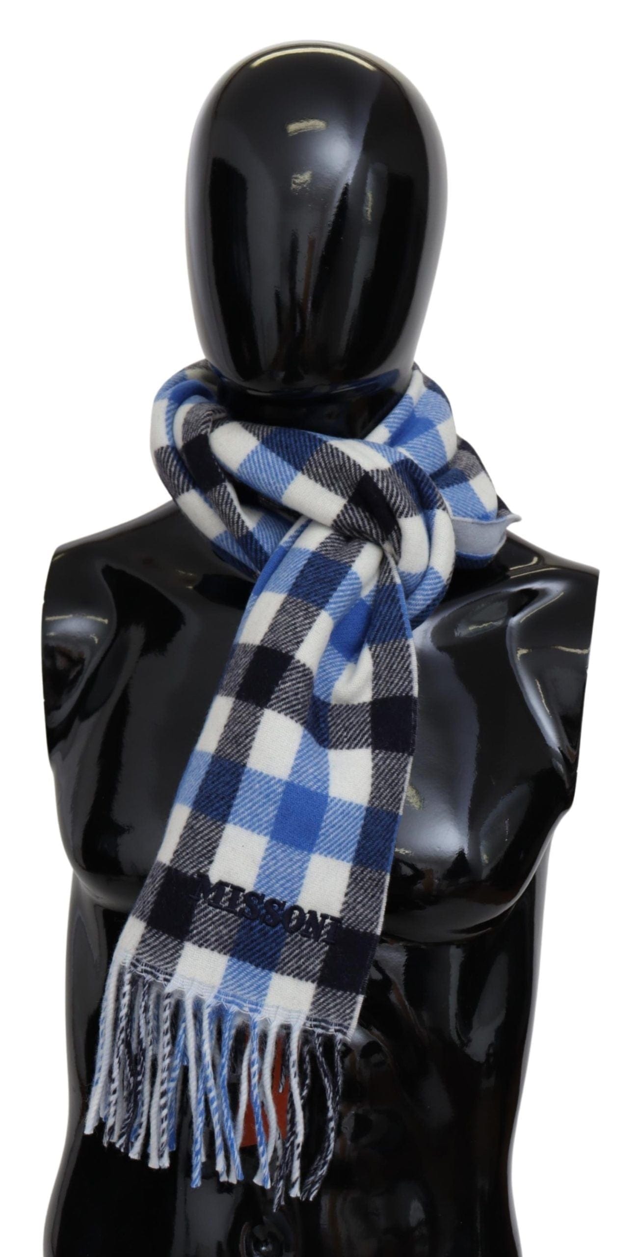 Missoni Elegant Cashmere Checkered Unisex Scarf