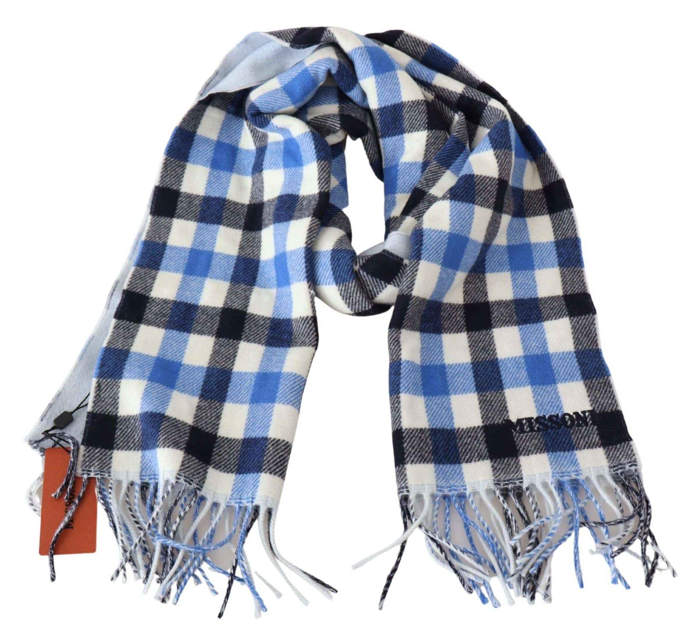 Missoni Elegant Cashmere Checkered Unisex Scarf