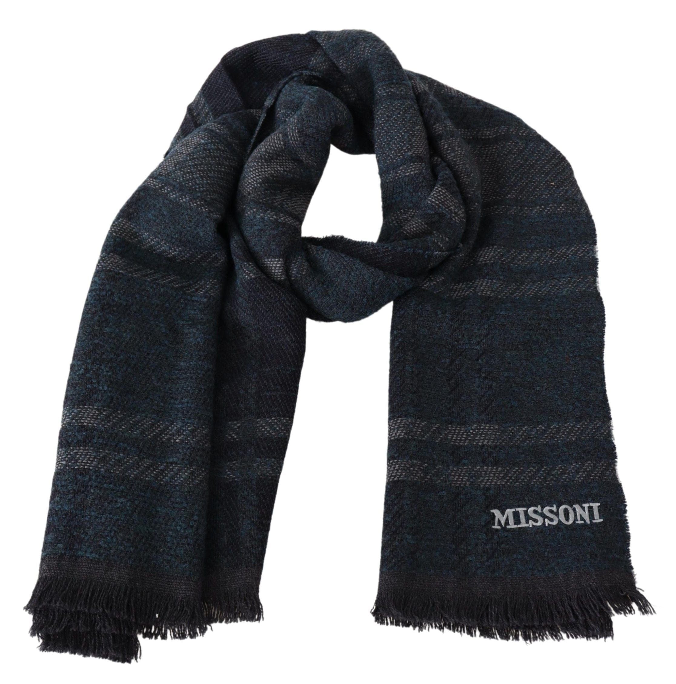 Missoni Chic Wool-Silk Striped Unisex Scarf