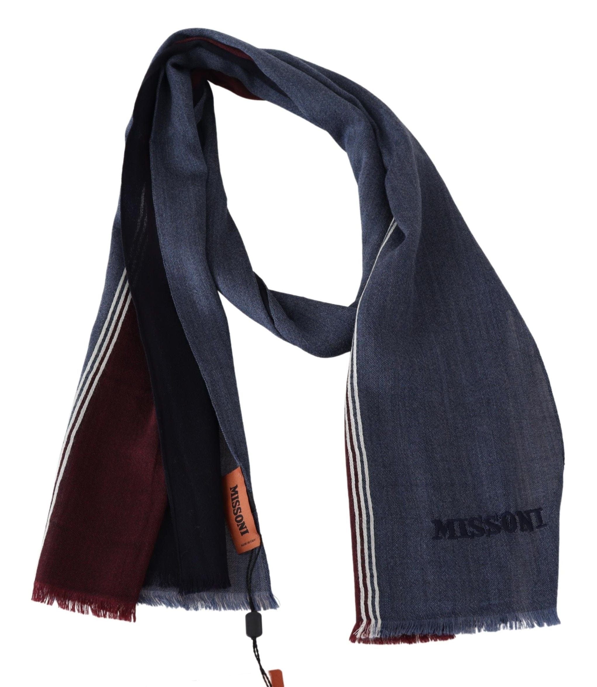 Missoni Elegant Wool Scarf with Striped Pattern