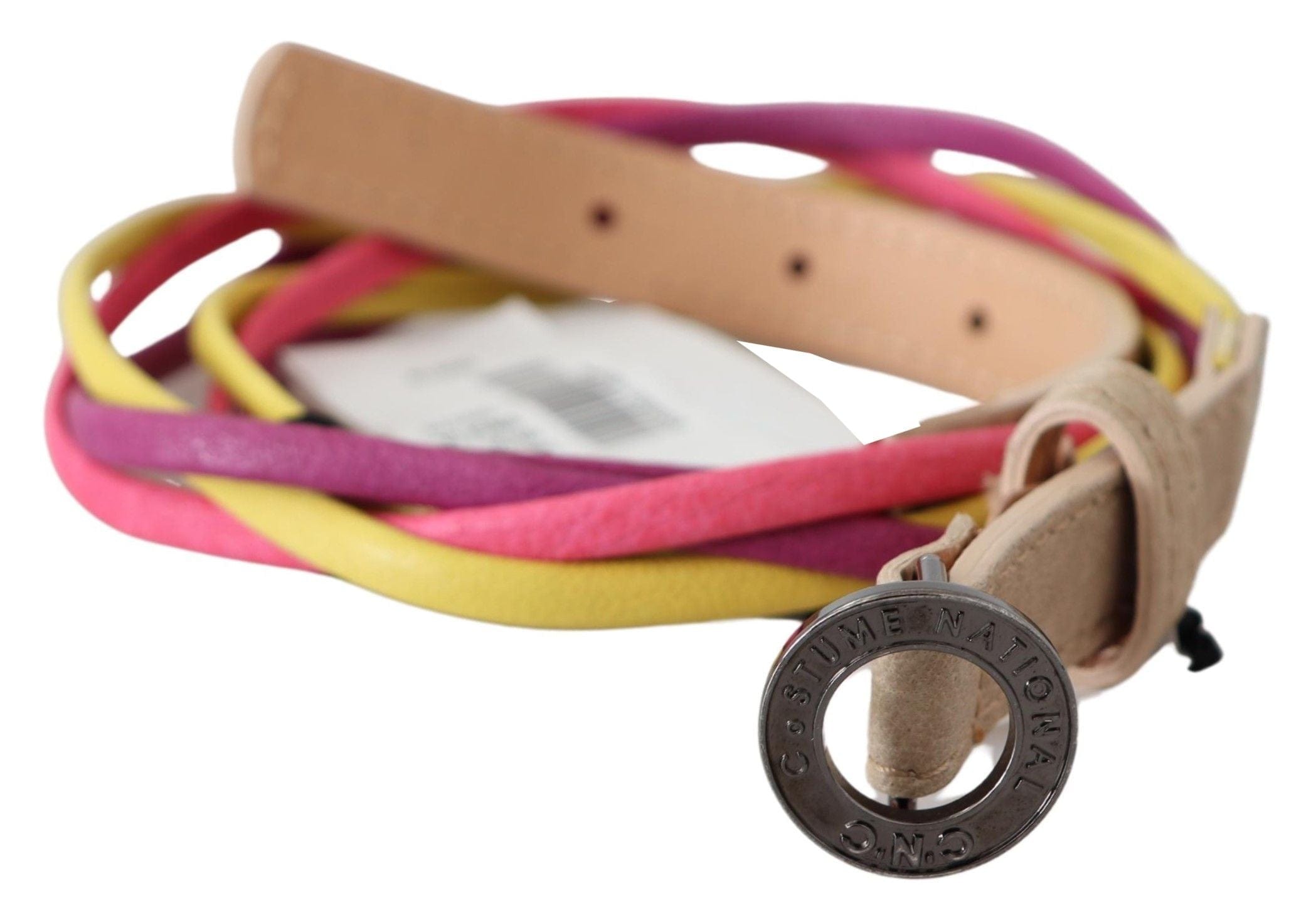 Costume National Multicolor Twisted Faux Leather Belt