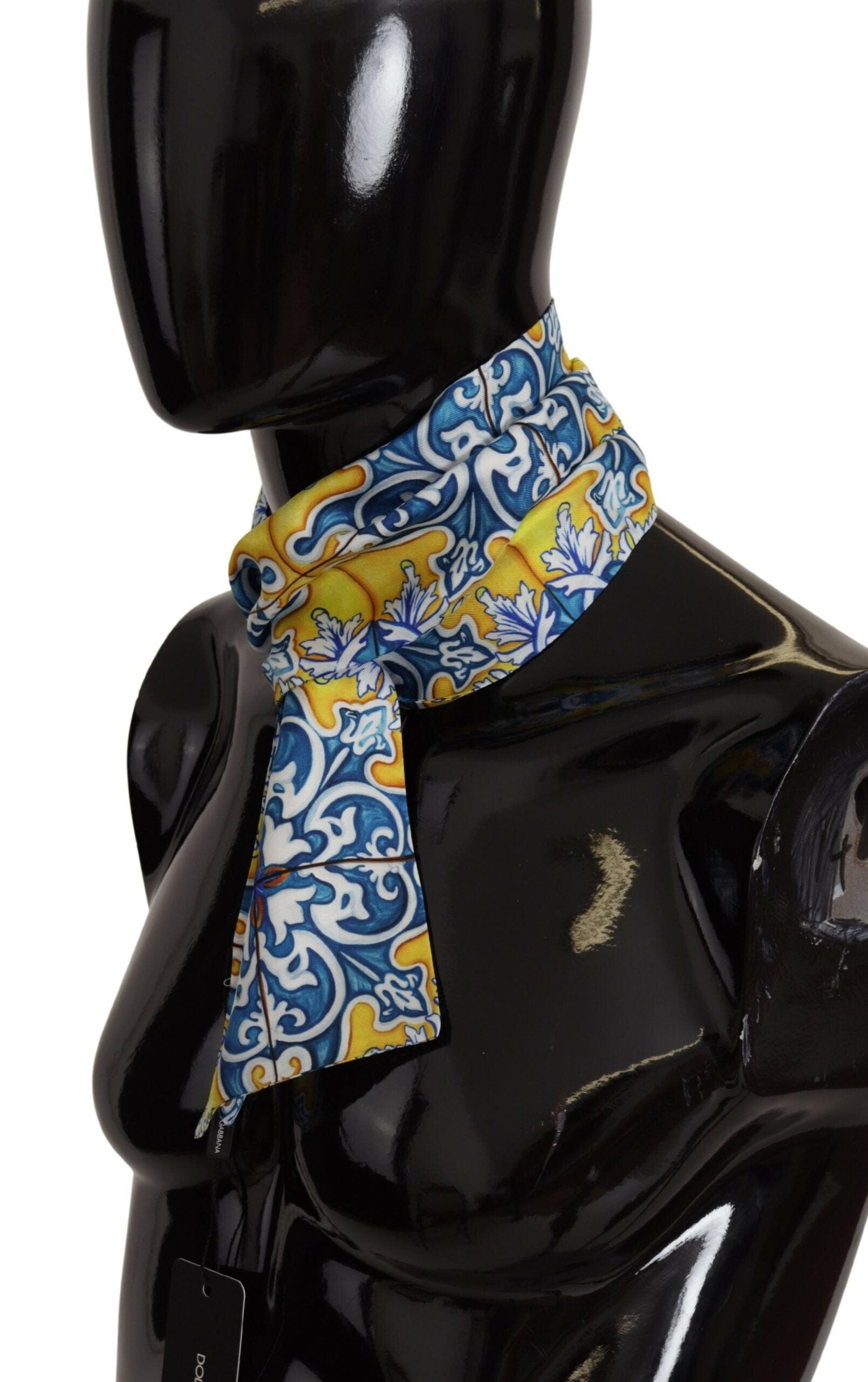 Dolce & Gabbana Elegant Majolica Print Silk Scarf