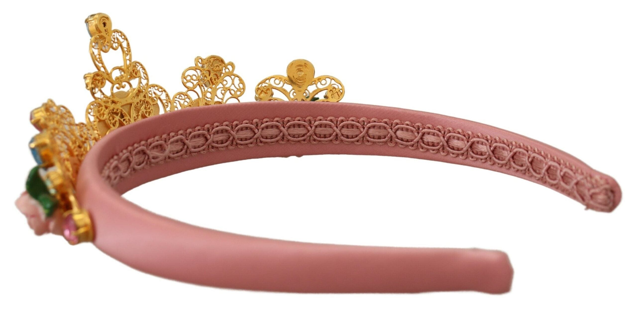 Dolce & Gabbana Multicolor Crystal Embellished Diadem Headband