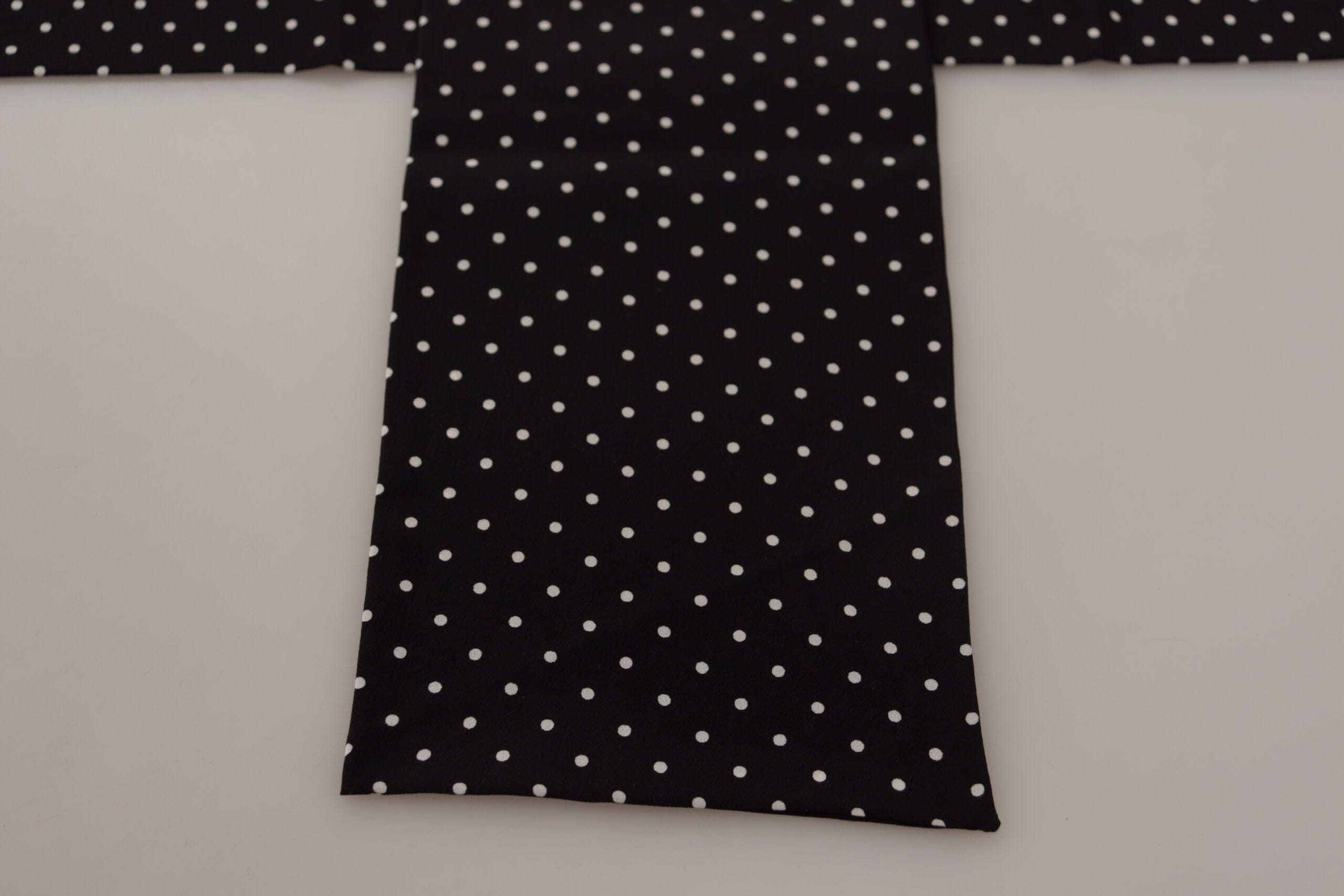 Dolce & Gabbana Elegant Black Polka Dot Silk Men's Scarf