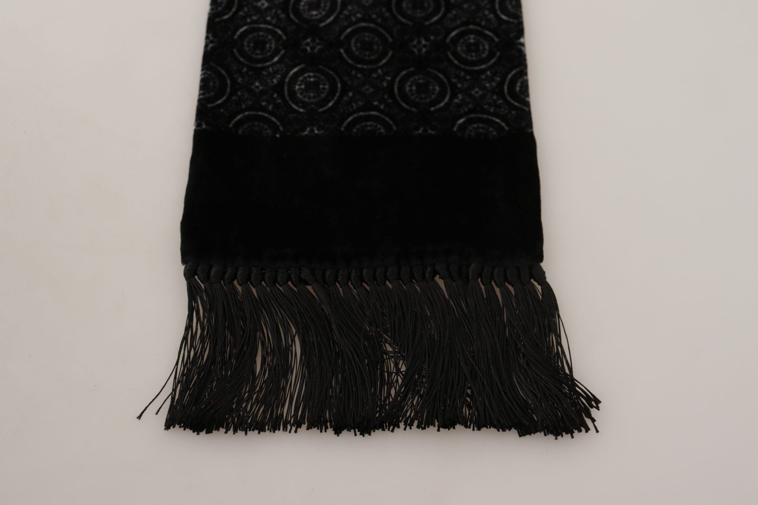 Dolce & Gabbana Elegant Black Silk Blend Men's Scarf