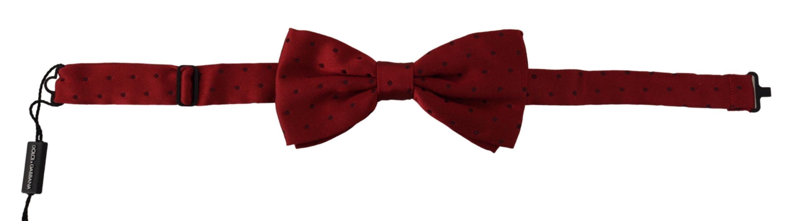 Dolce & Gabbana Silk Red Bow Tie - Elegant Tied Design