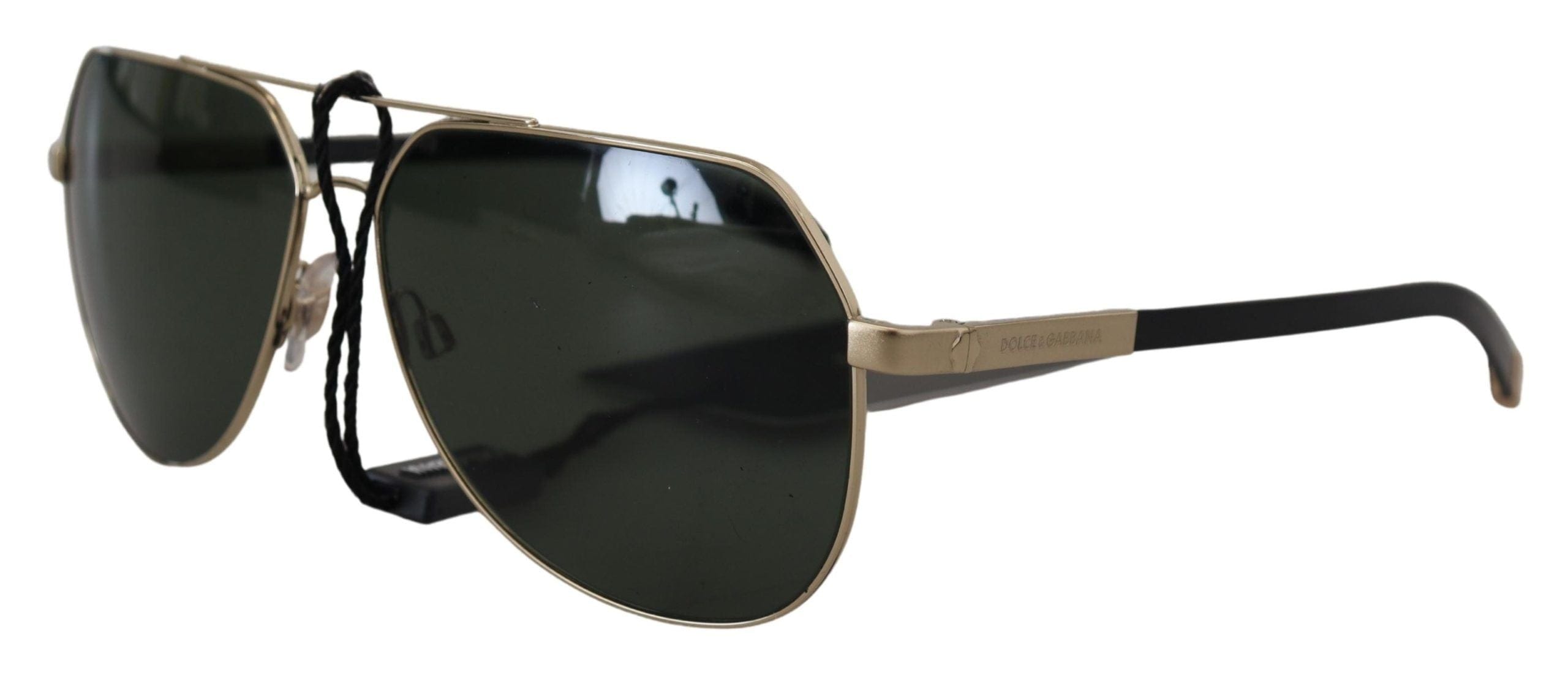 Dolce & Gabbana Chic Gold-Plated Polarized Unisex Sunglasses