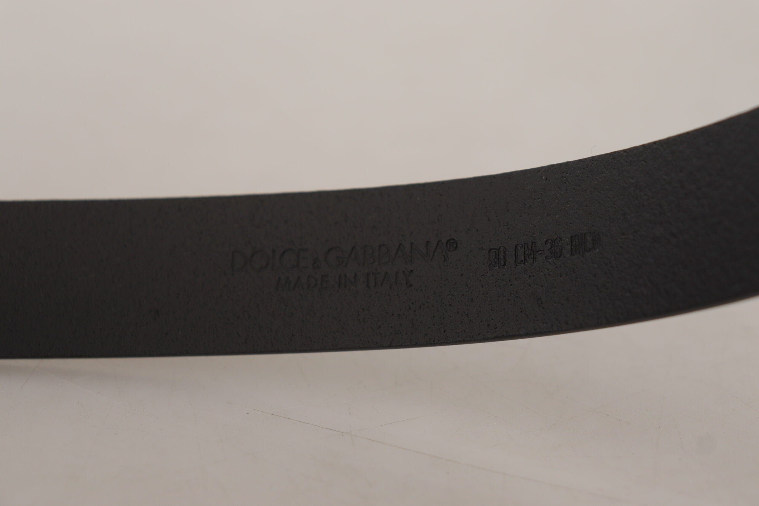 Dolce & Gabbana Elegant Black Leather Belt with Metal Buckle