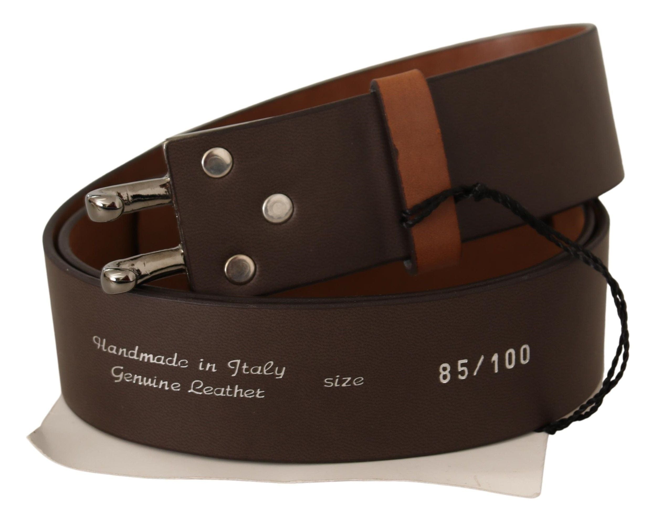 Costume National Elegant Brown Leather Fashion Belt