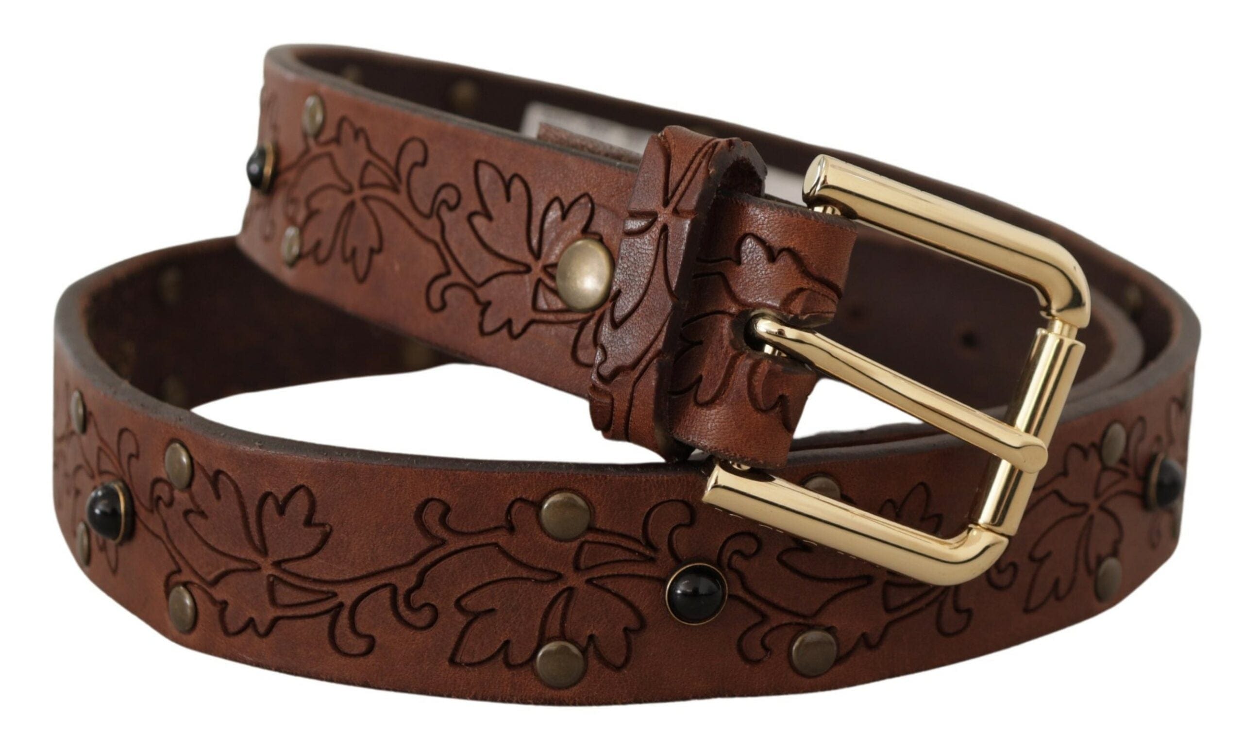 Dolce & Gabbana Elegant Leather Belt with Metal Buckle