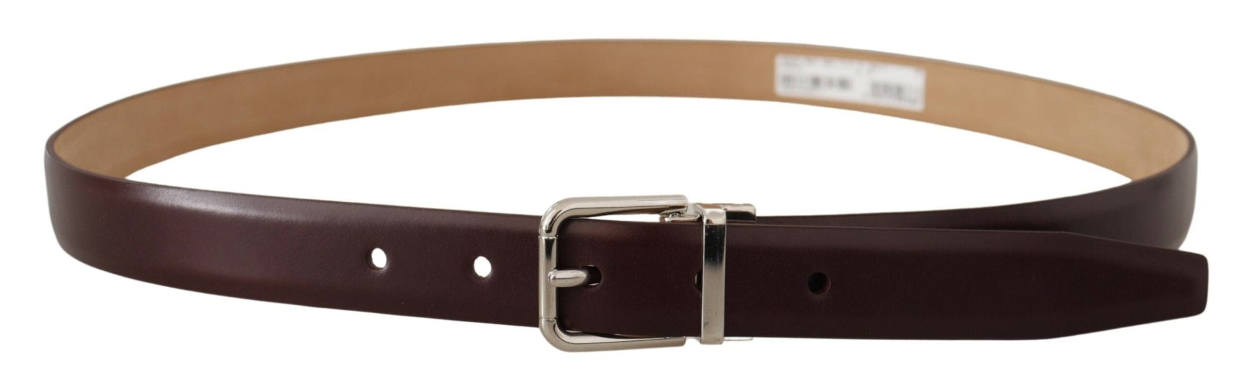 Dolce & Gabbana Elegant Dark Brown Leather Belt