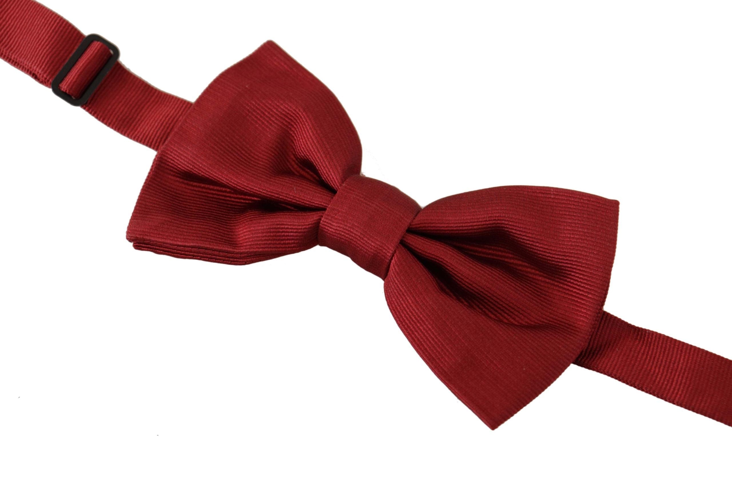 Dolce & Gabbana Elegant Red Silk Bow Tie