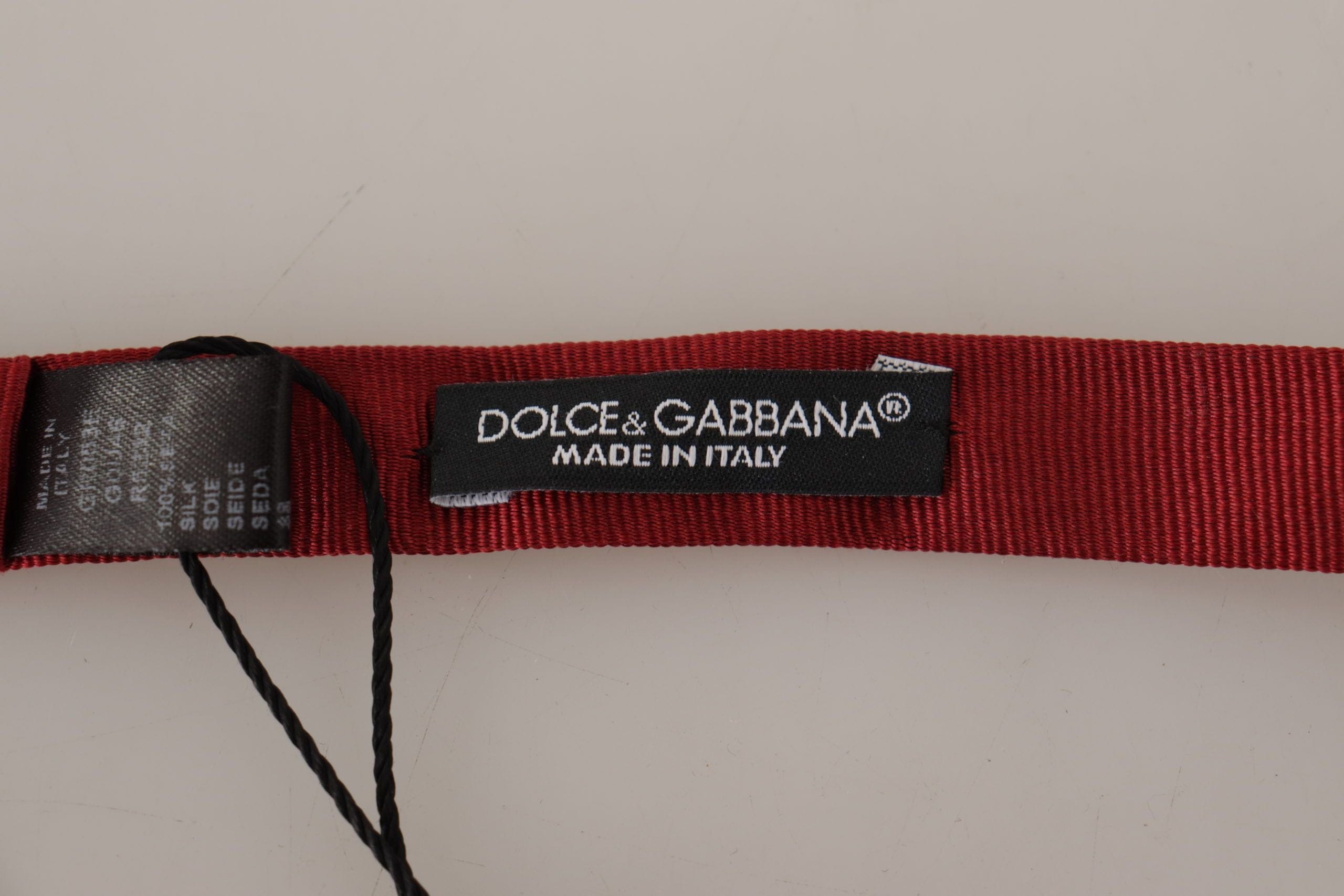 Dolce & Gabbana Elegant Red Silk Bow Tie