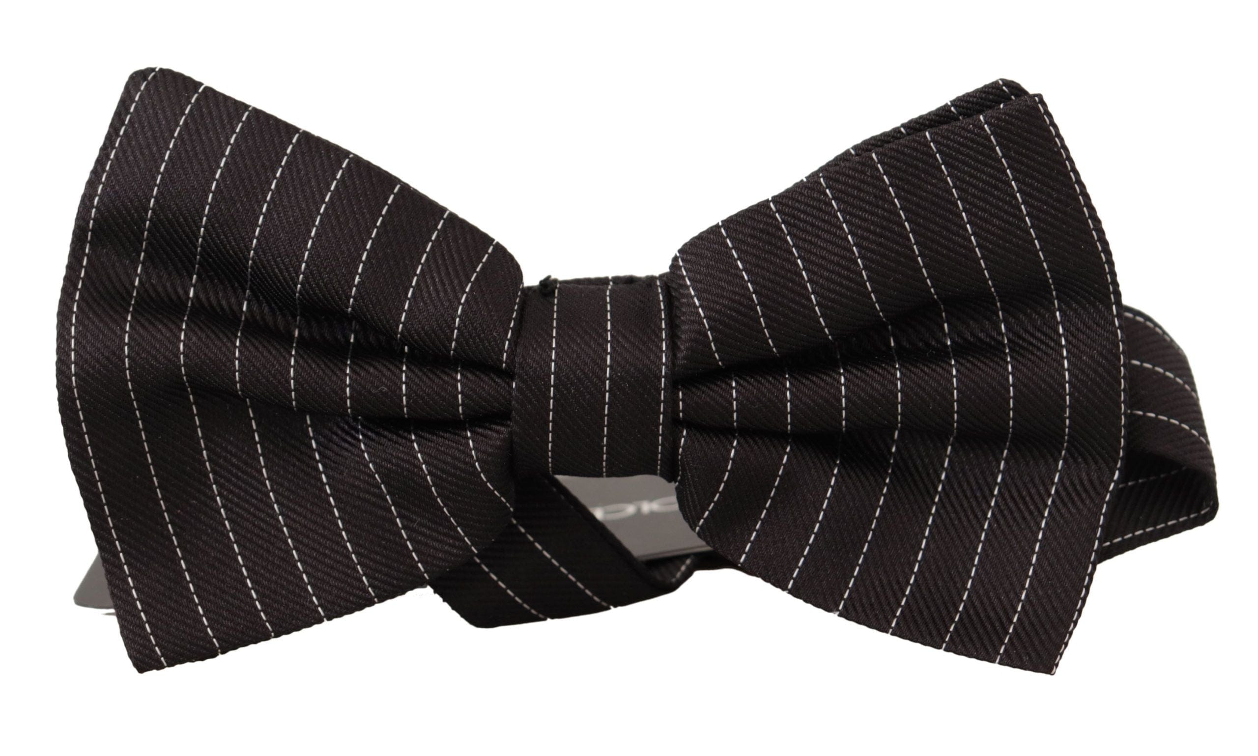 Dolce & Gabbana Exclusive Silk Black and White Bow Tie