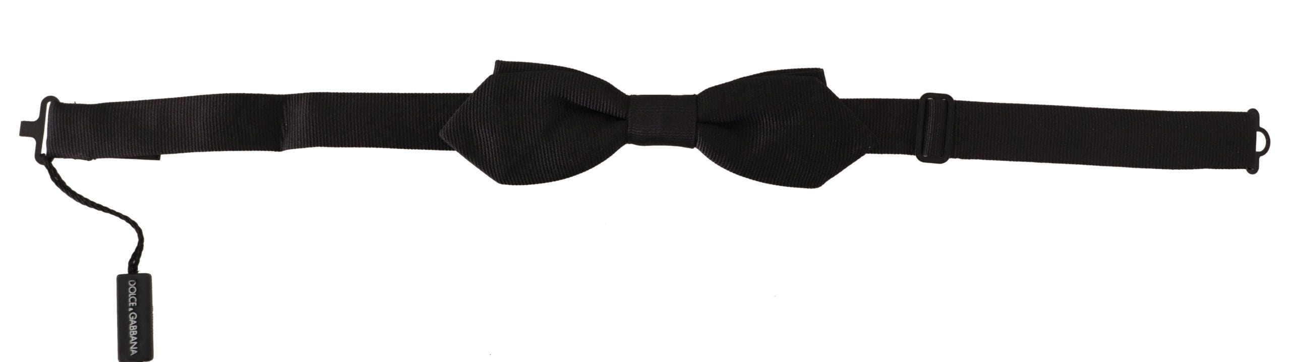 Dolce & Gabbana Elegant Black Silk Bow Tie