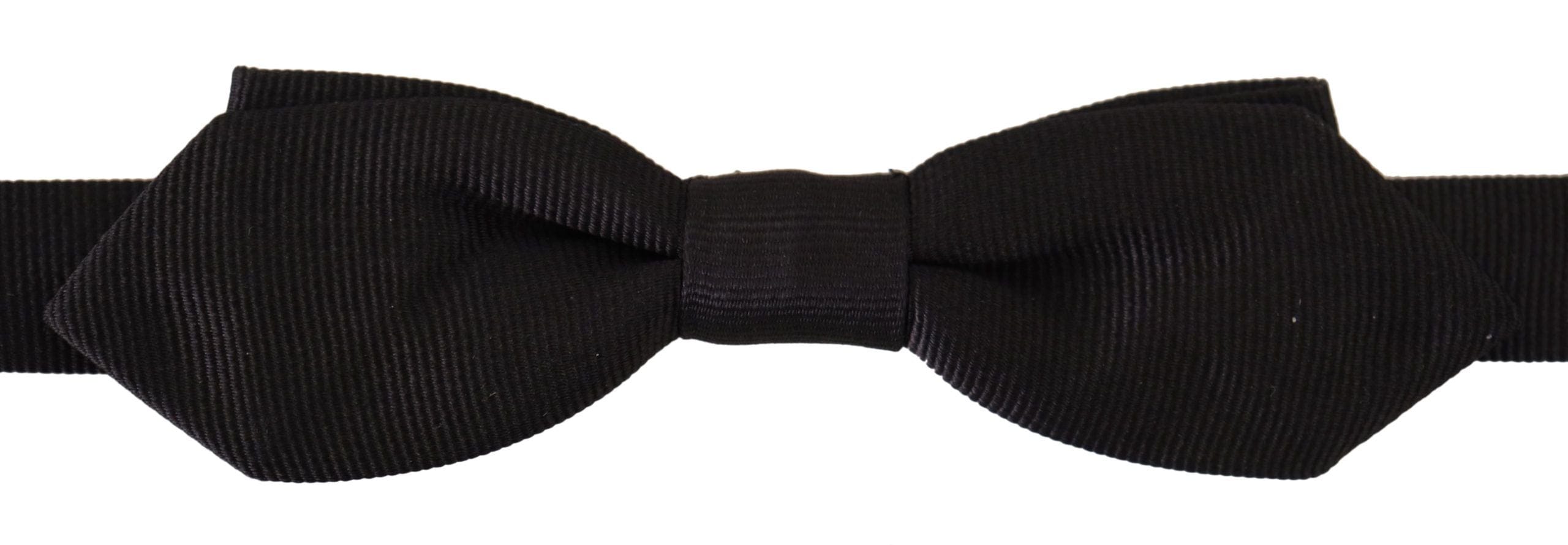 Dolce & Gabbana Elegant Black Silk Bow Tie