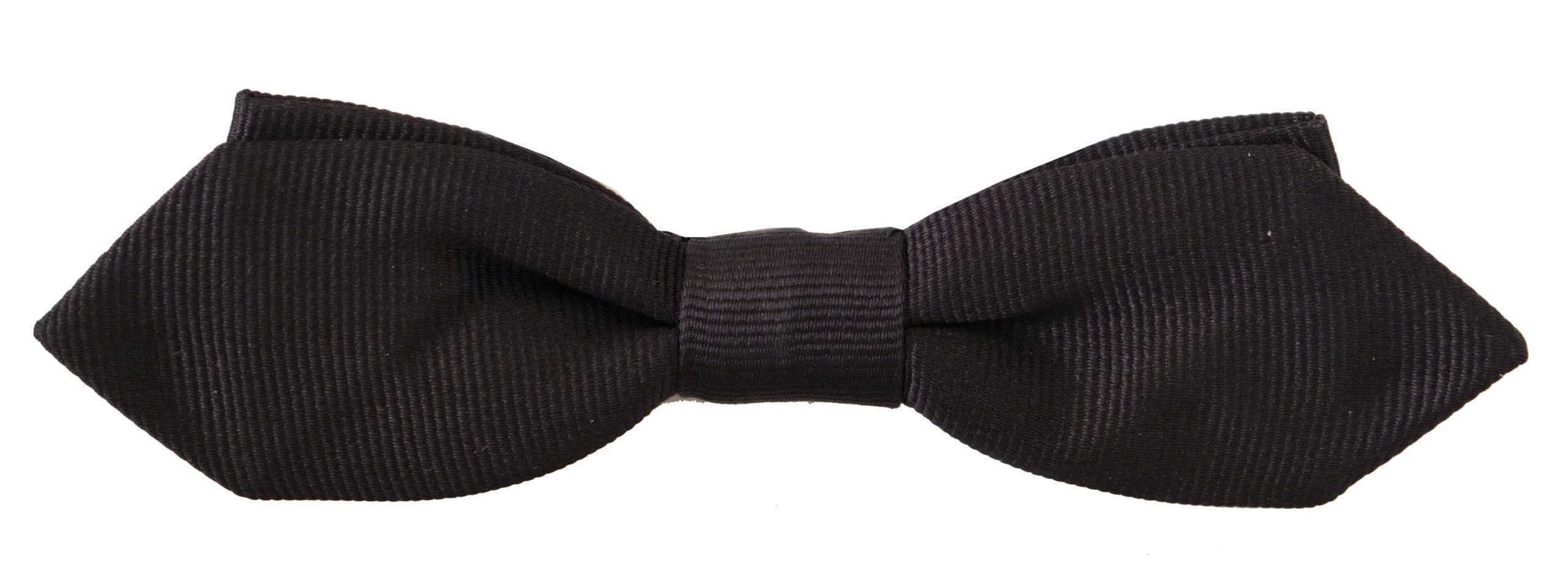 Dolce & Gabbana Elegant Black Silk Bow Tie