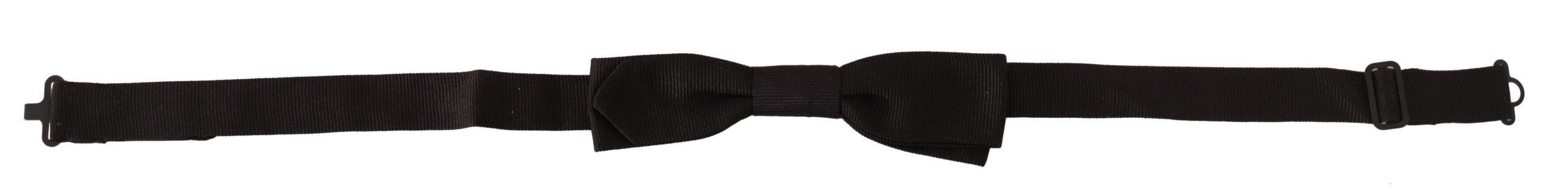 Dolce & Gabbana Elegant Black Silk Bow Tie