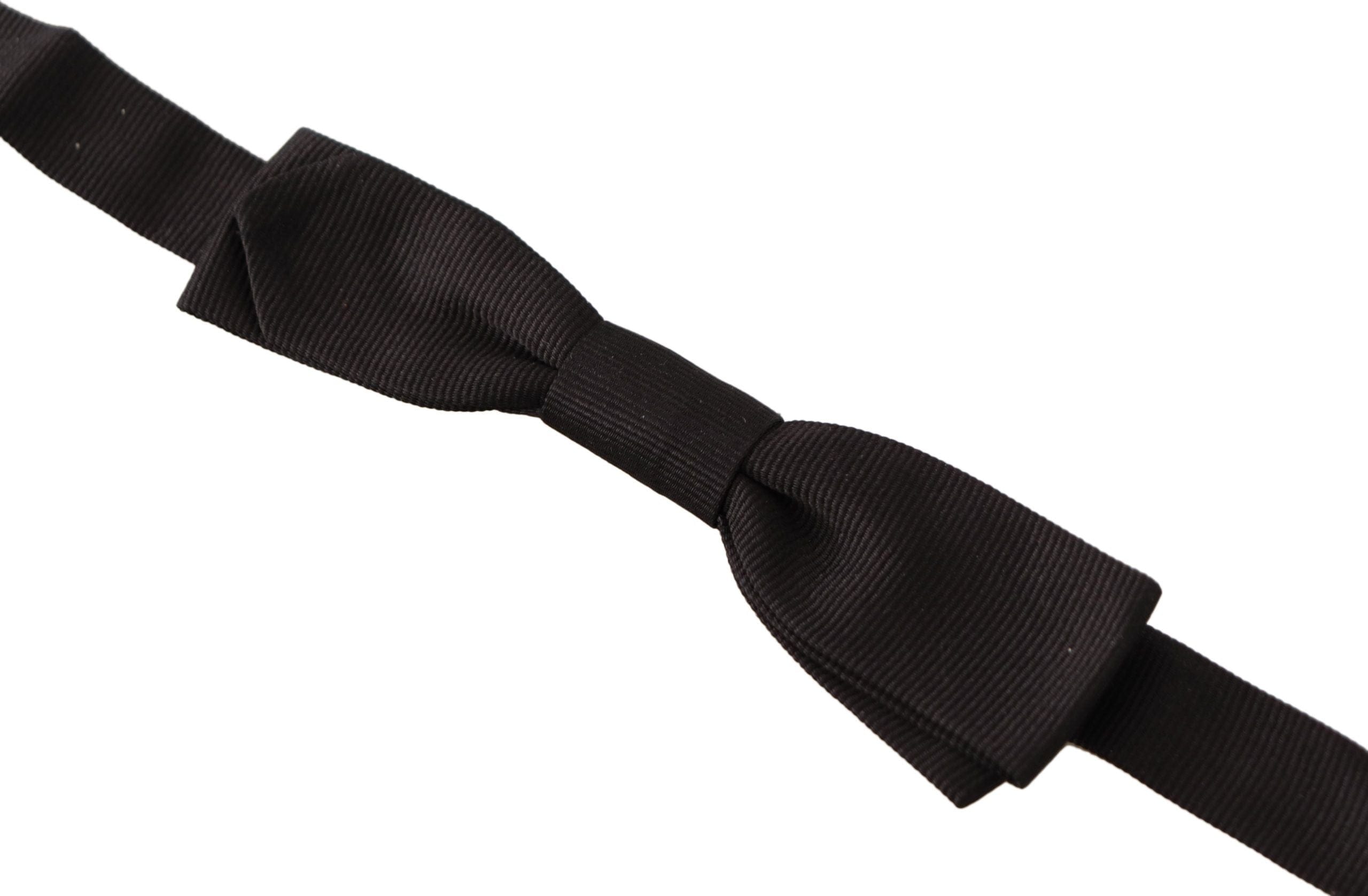 Dolce & Gabbana Elegant Black Silk Bow Tie