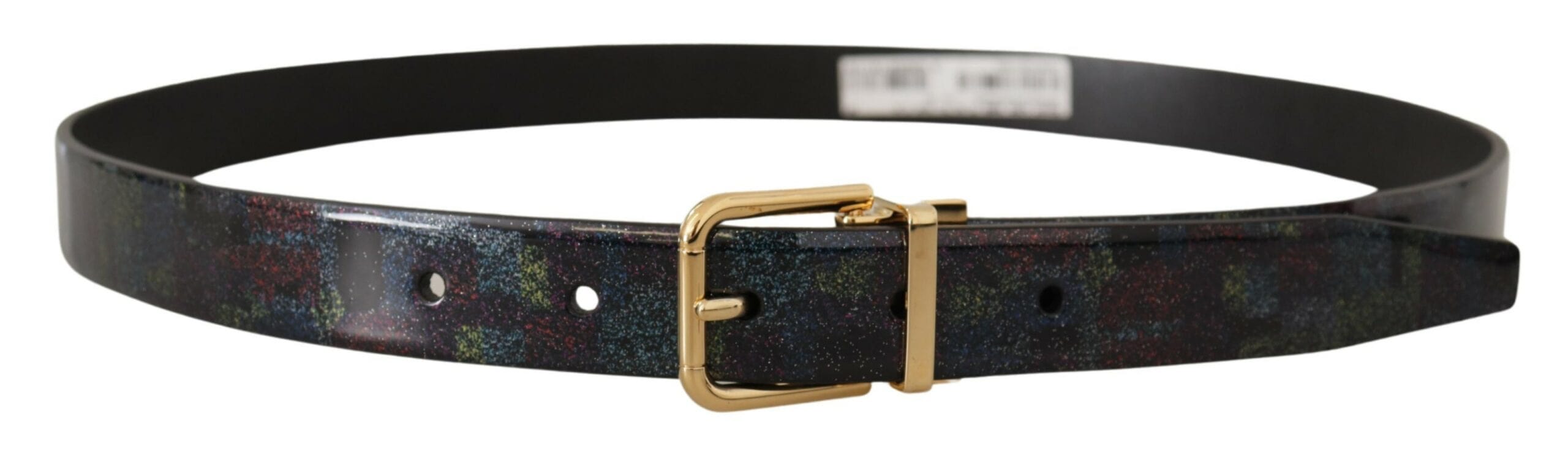 Dolce & Gabbana Elegant Black Vernice Leather Belt