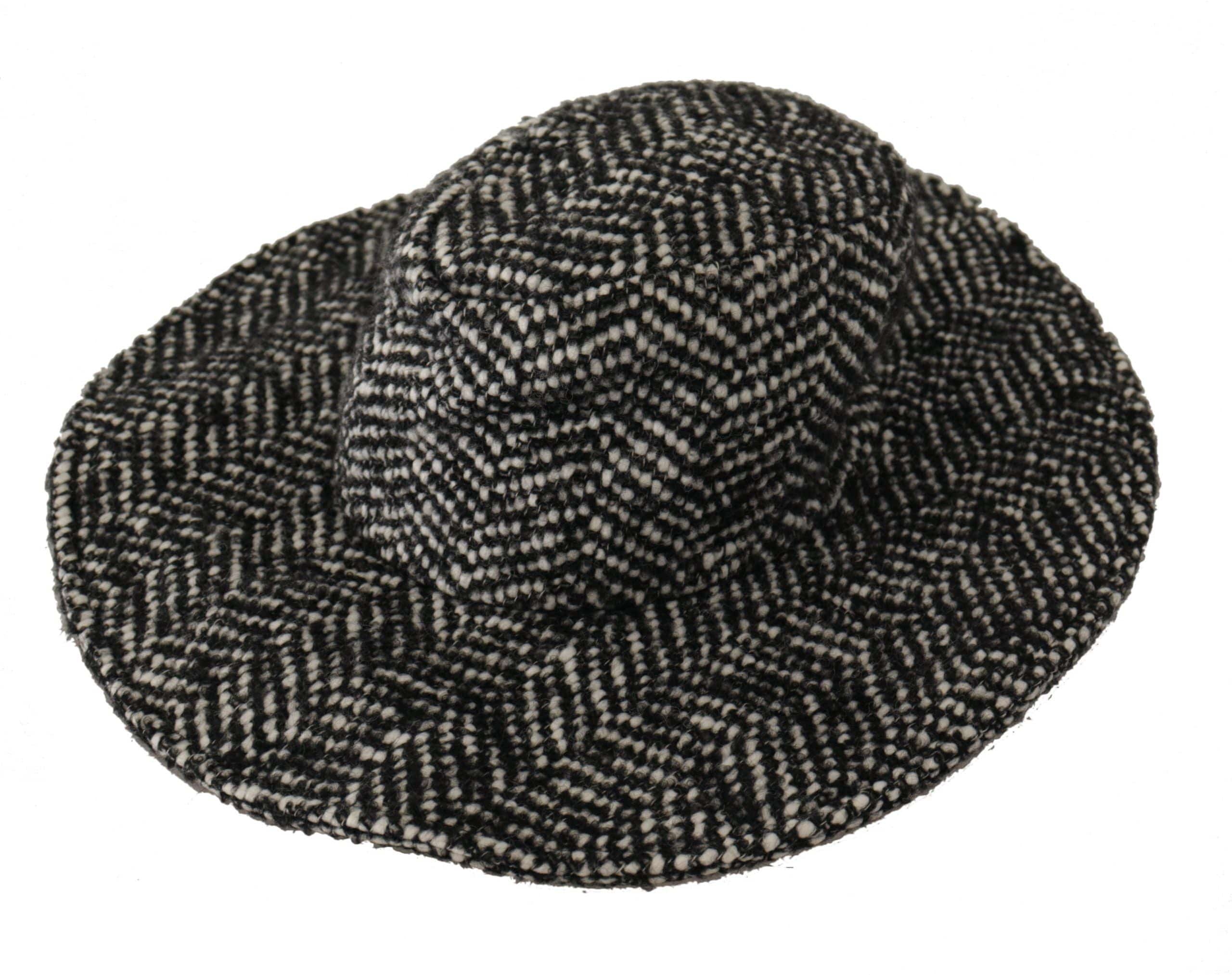 Dolce & Gabbana Elegant Black & White Wide Brim Hat