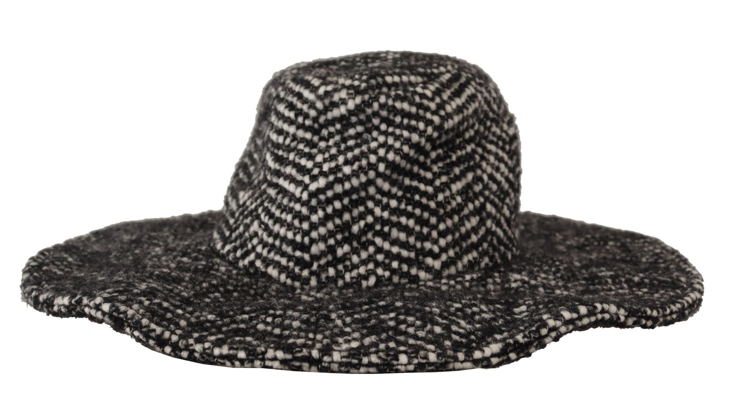 Dolce & Gabbana Elegant Black & White Wide Brim Hat