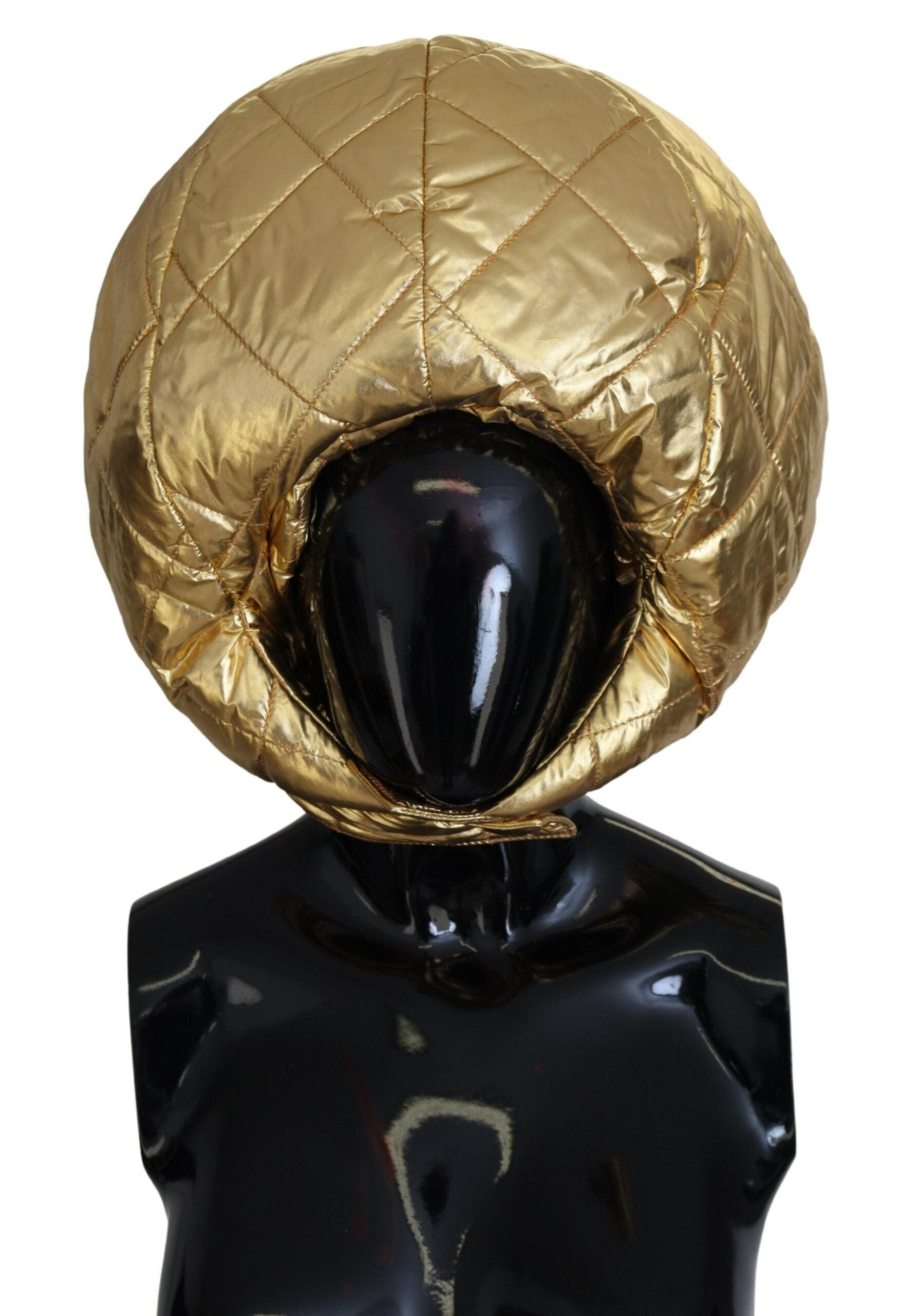 Dolce & Gabbana Opulent Gold Puffer Windproof Hat