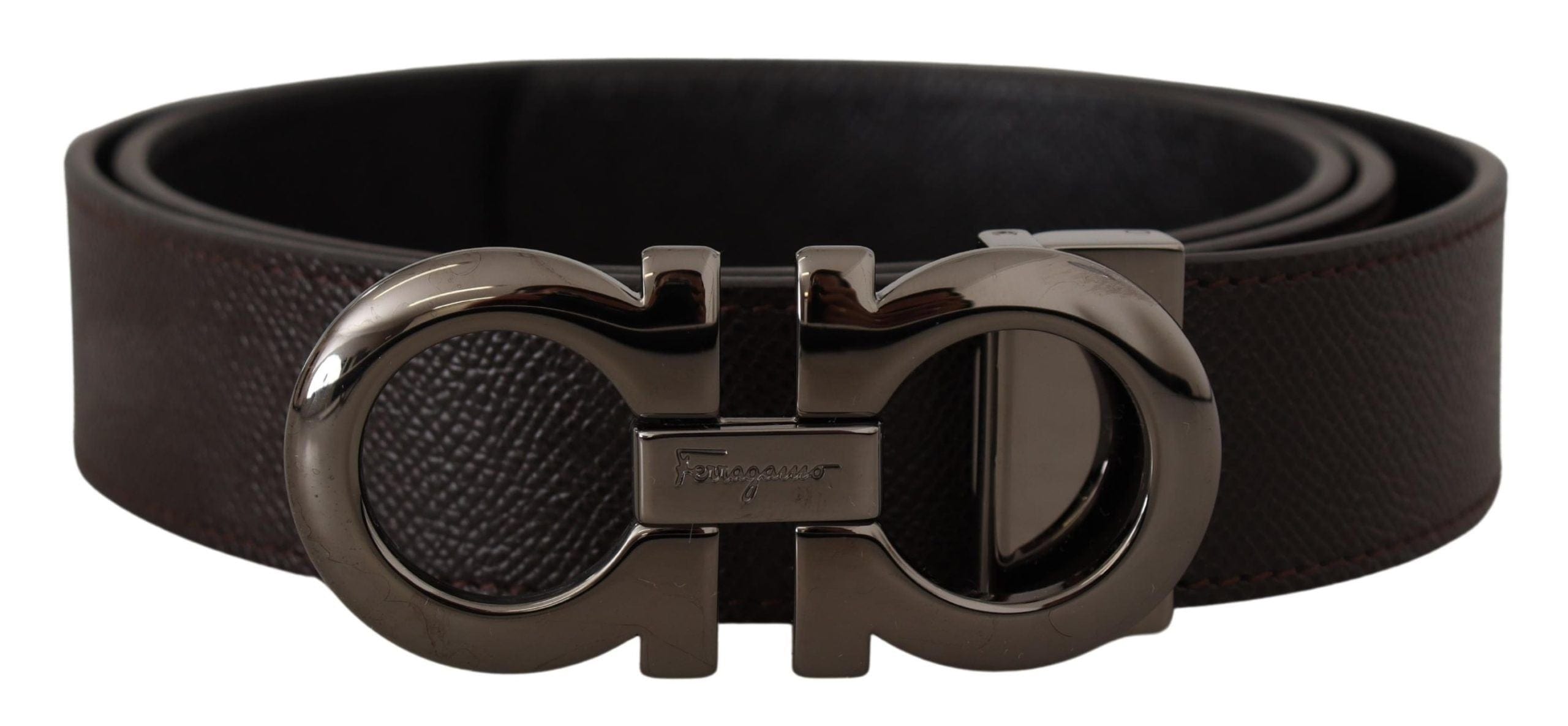 Salvatore Ferragamo Elegant Reversible Calf Leather Belt