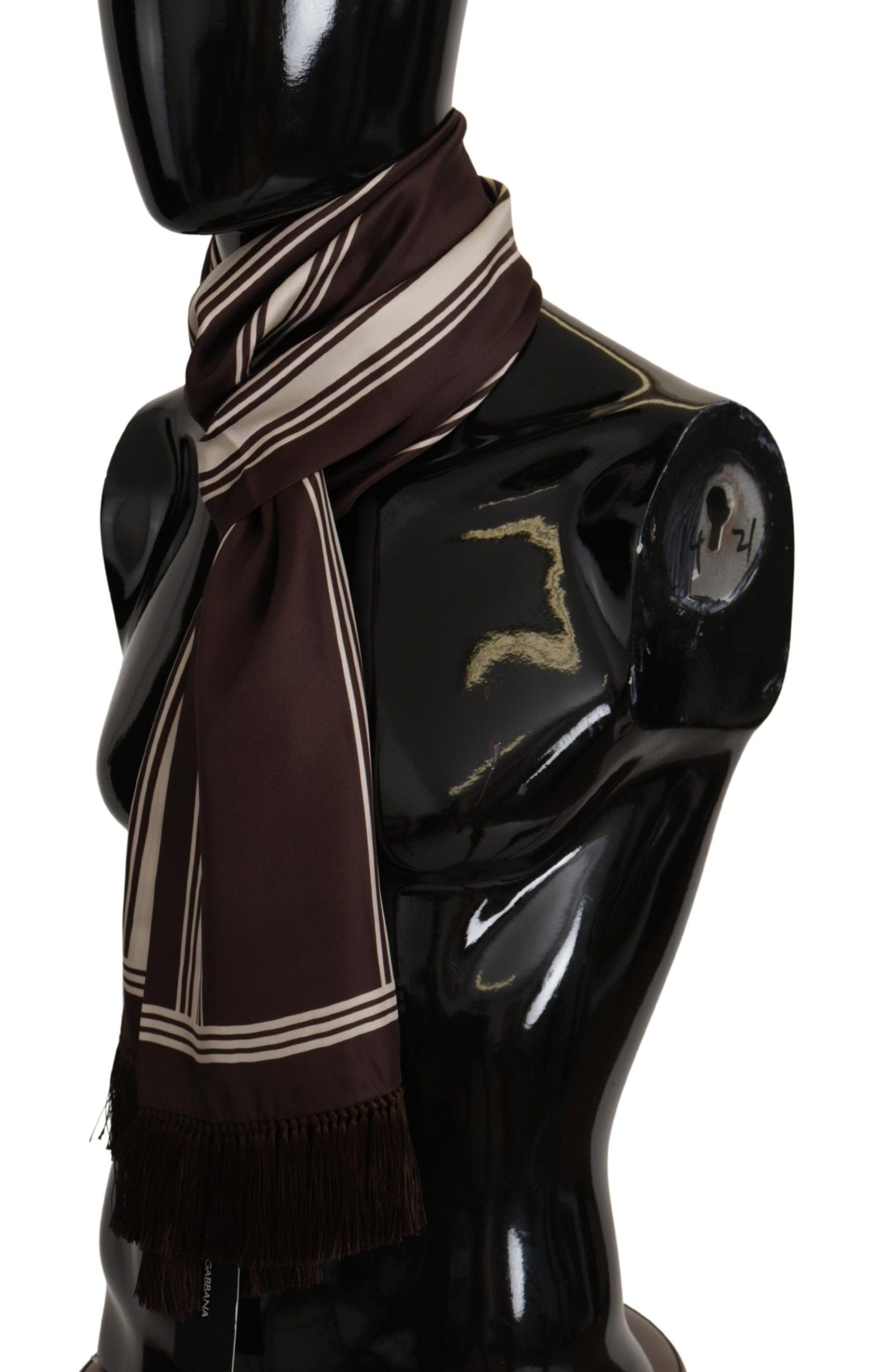 Dolce & Gabbana Elegant Striped Silk Men's Scarf