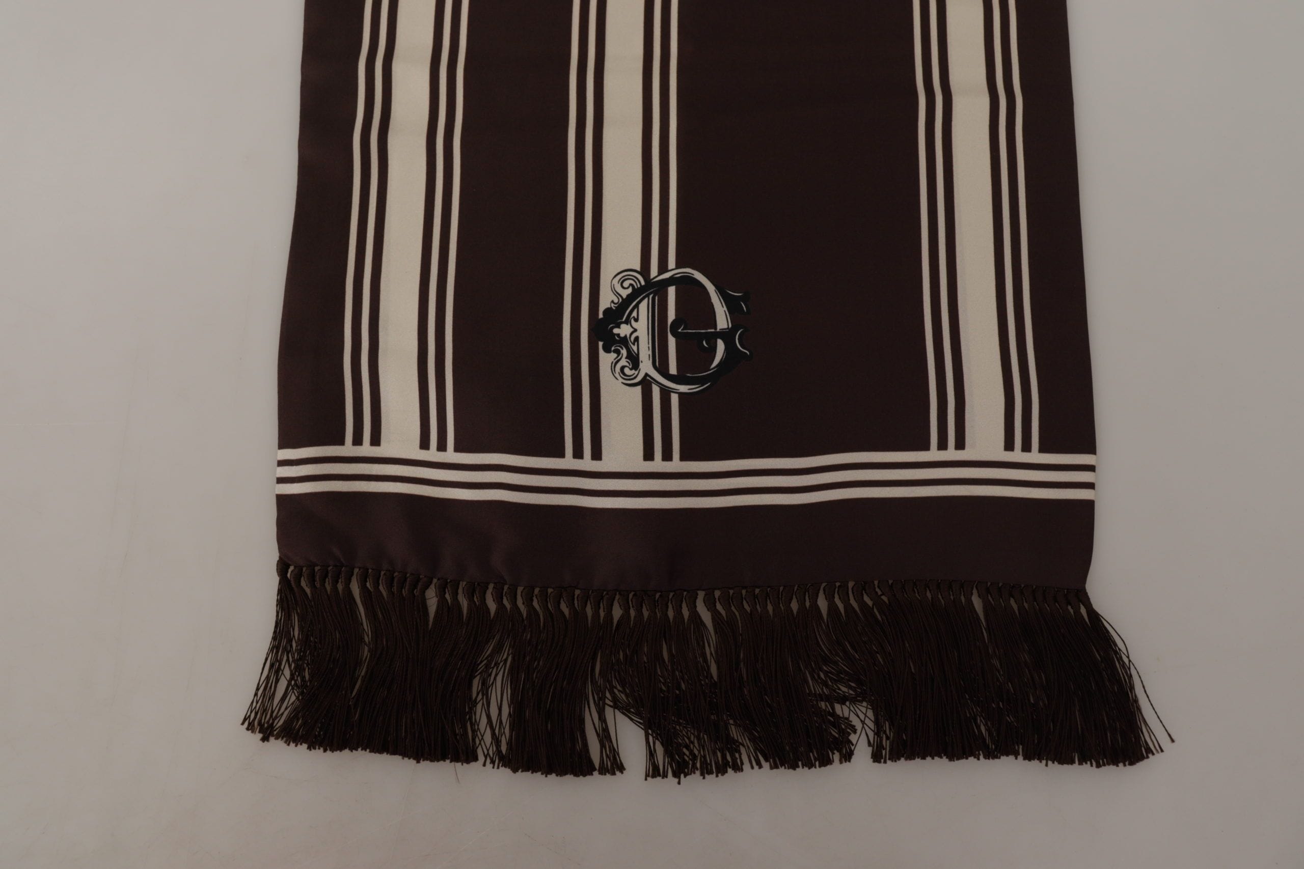 Dolce & Gabbana Elegant Striped Silk Men's Scarf