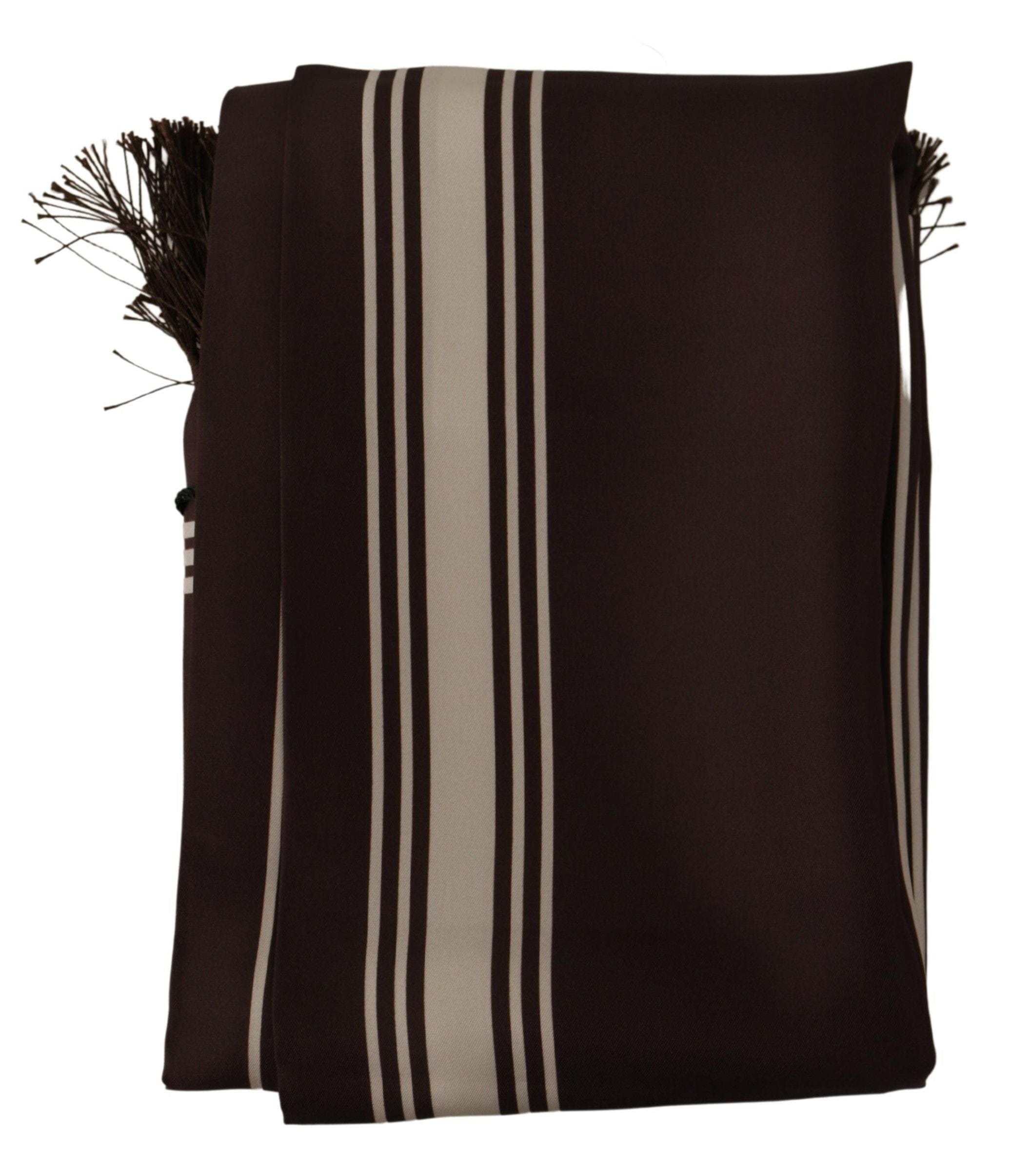 Dolce & Gabbana Elegant Striped Silk Men's Scarf